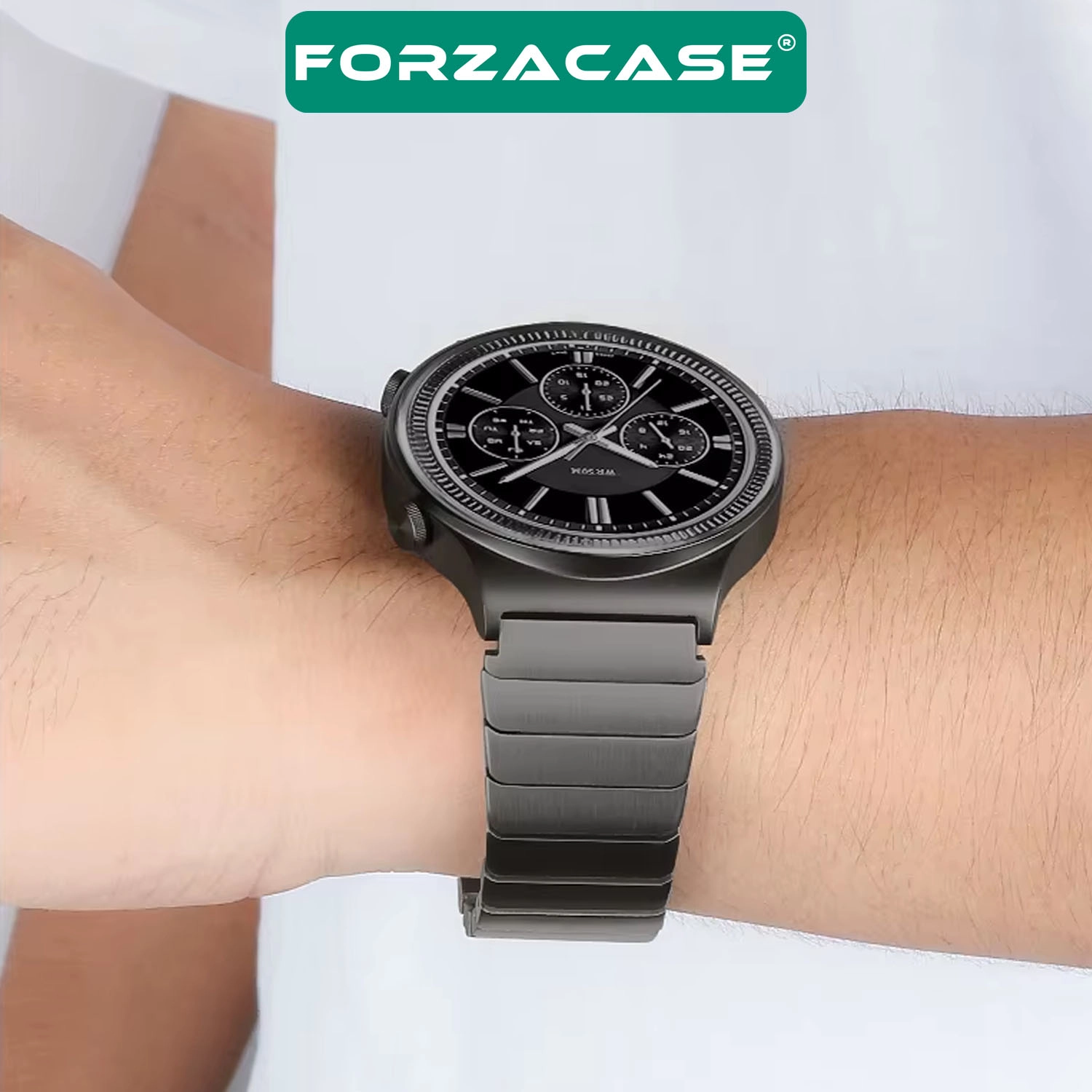 Forzacase Xiaomi Watch S3 ile uyumlu Balık Sırtı Paslanmaz Çelik Kordon - FC1120