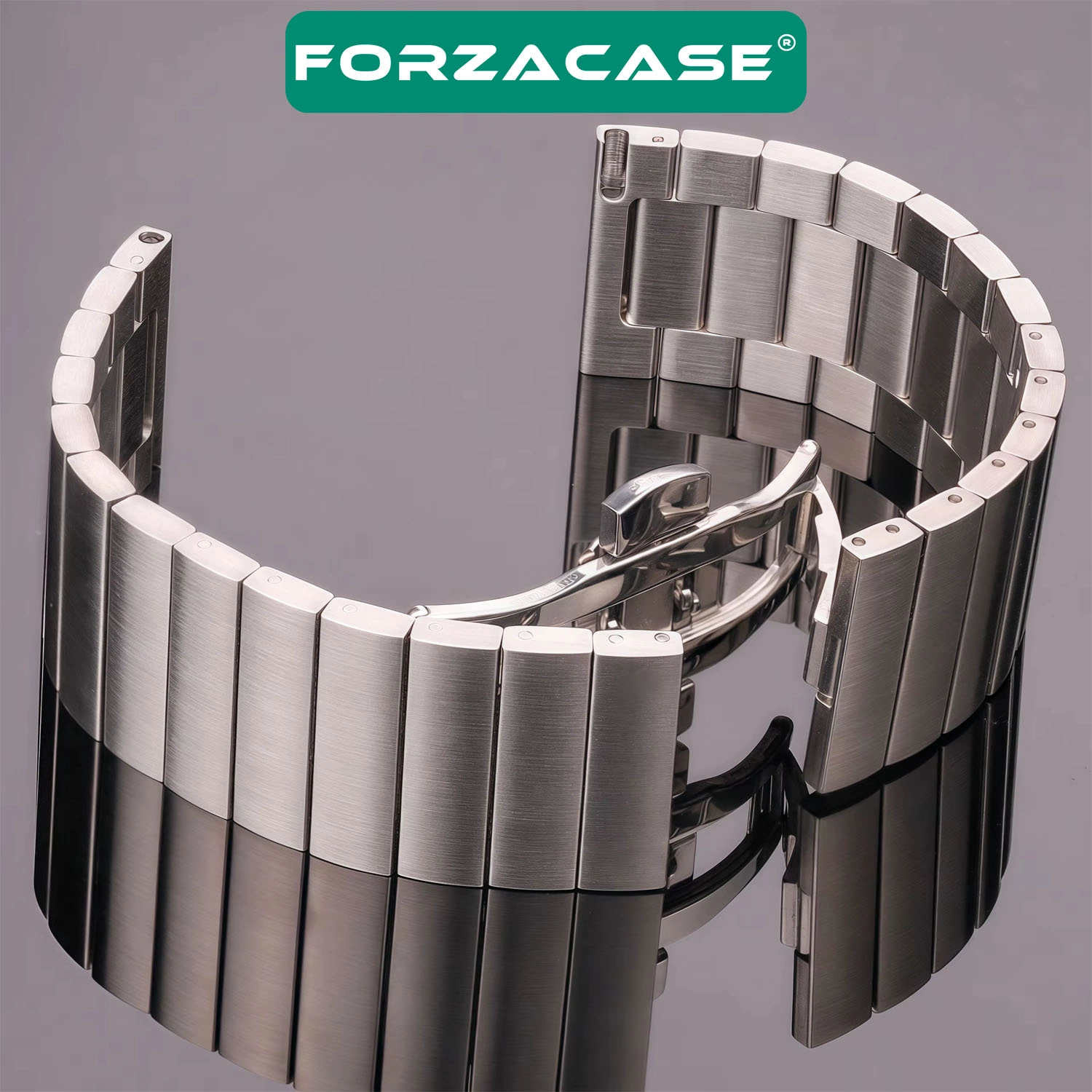 Forzacase Havit M9030 Pro 46mm ile uyumlu Balık Sırtı Paslanmaz Çelik Kordon - FC1120