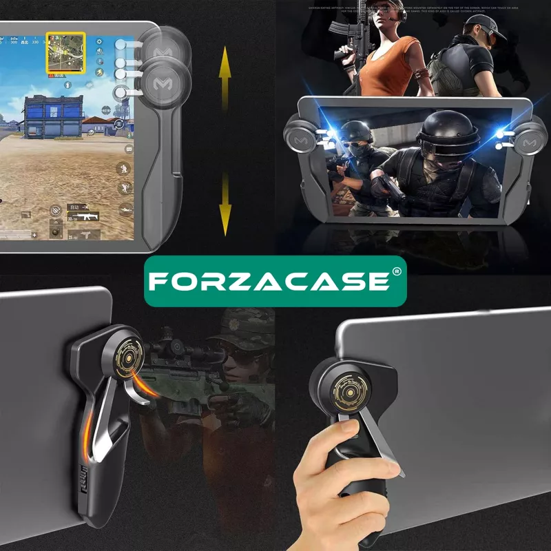 Forzacase Tablet ile uyumlu 6 Parmak Tetik Pubg Mobile Joystic Oyun Kolu Tetik Düğmesi - FC1121