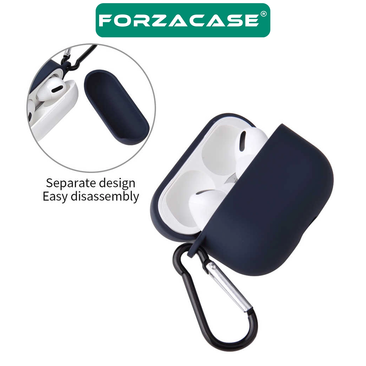 Forzacase Airpods Pro 3 ile uyumlu Anahtar Askılıklı Bluetooth Kulaklık Kılıfı - FC1125