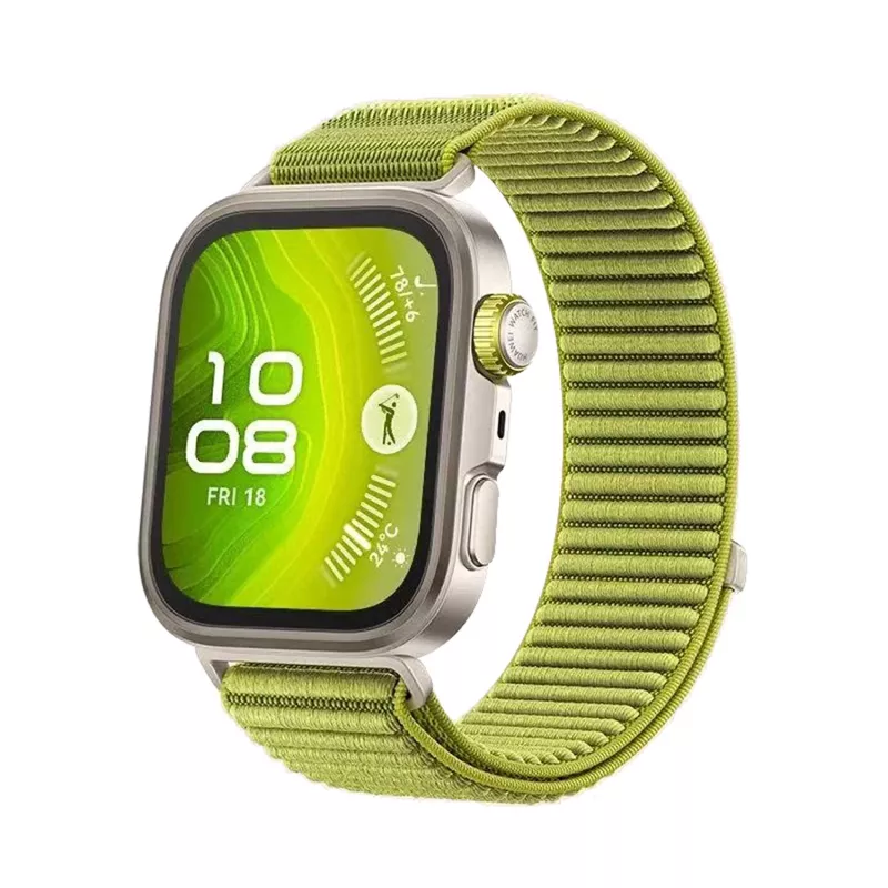 Forzacase Huawei Watch Fit 5/Fit 5 Pro ile uyumlu Wave Desen Hasır Örgü Cırtlı Kordon Kayış-FC1127