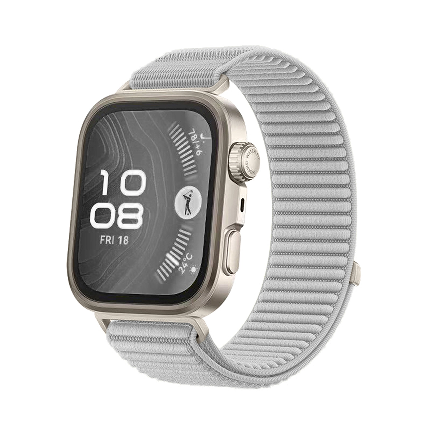 Forzacase Huawei Watch Fit 3 ile uyumlu Wave Desen Hasır Örgü Cırtlı Kordon Kayış - FC1127