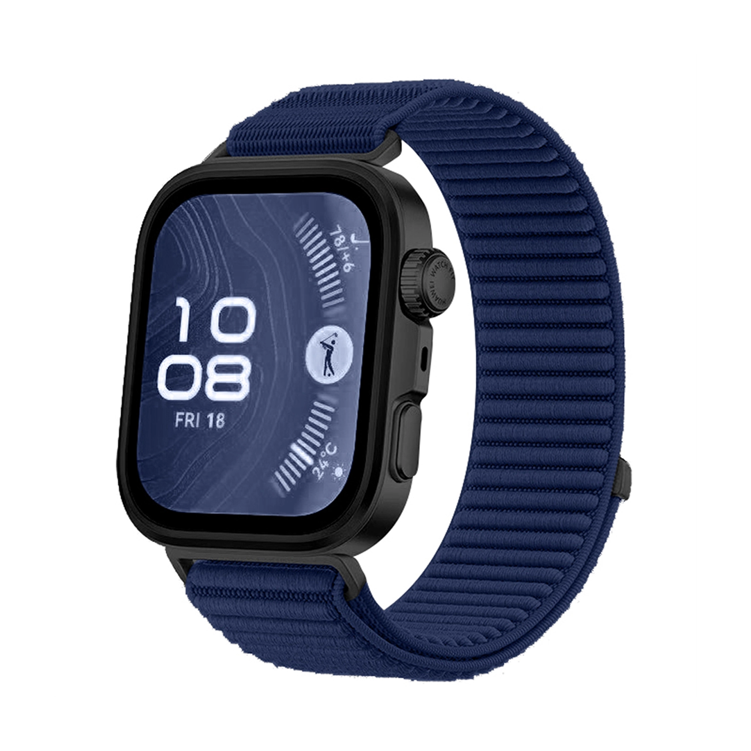 Forzacase Huawei Watch Fit 4/Fit 4 Pro ile uyumlu Wave Desen Hasır Örgü Cırtlı Kordon Kayış-FC1127