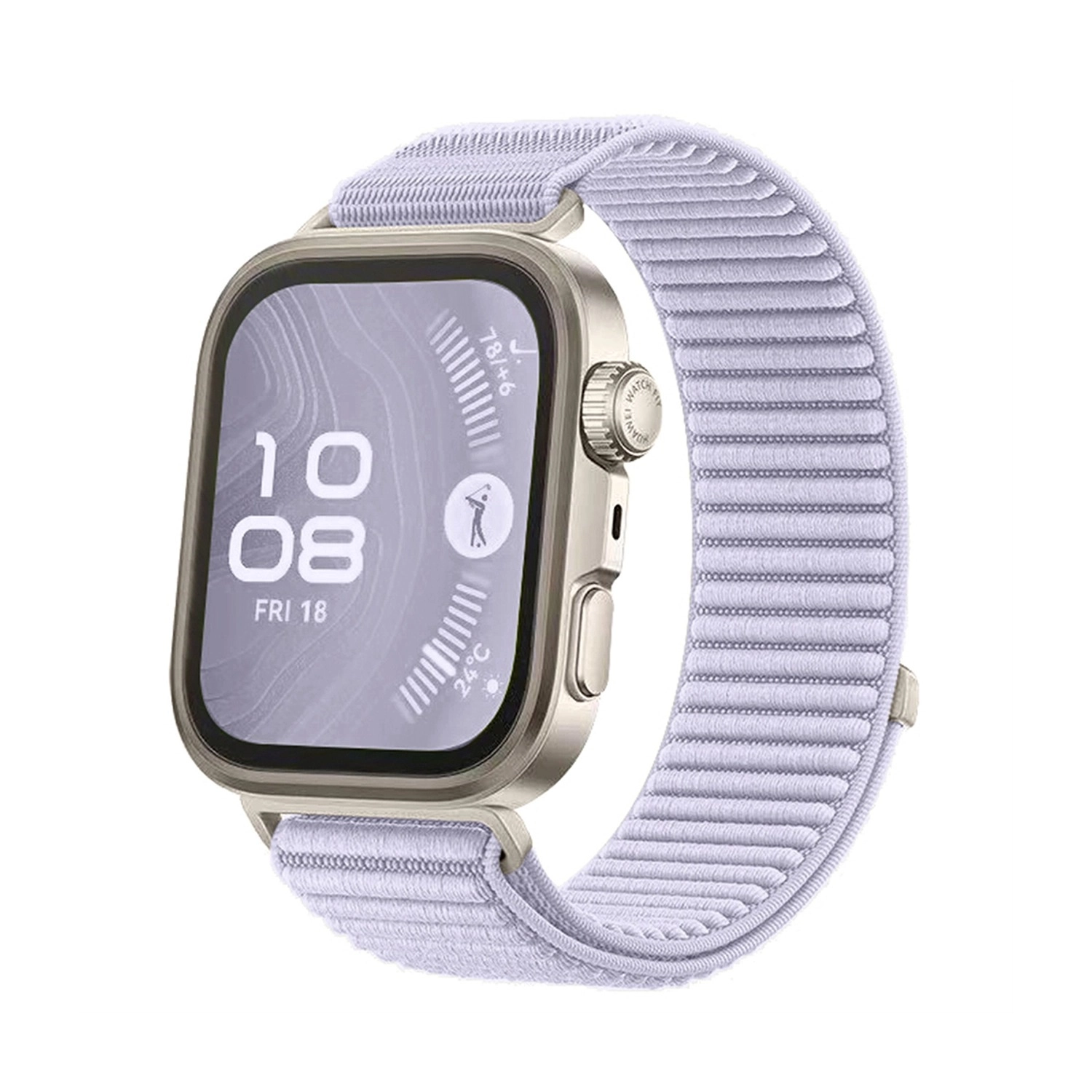 Forzacase Huawei Watch Fit 5/Fit 5 Pro ile uyumlu Wave Desen Hasır Örgü Cırtlı Kordon Kayış-FC1127