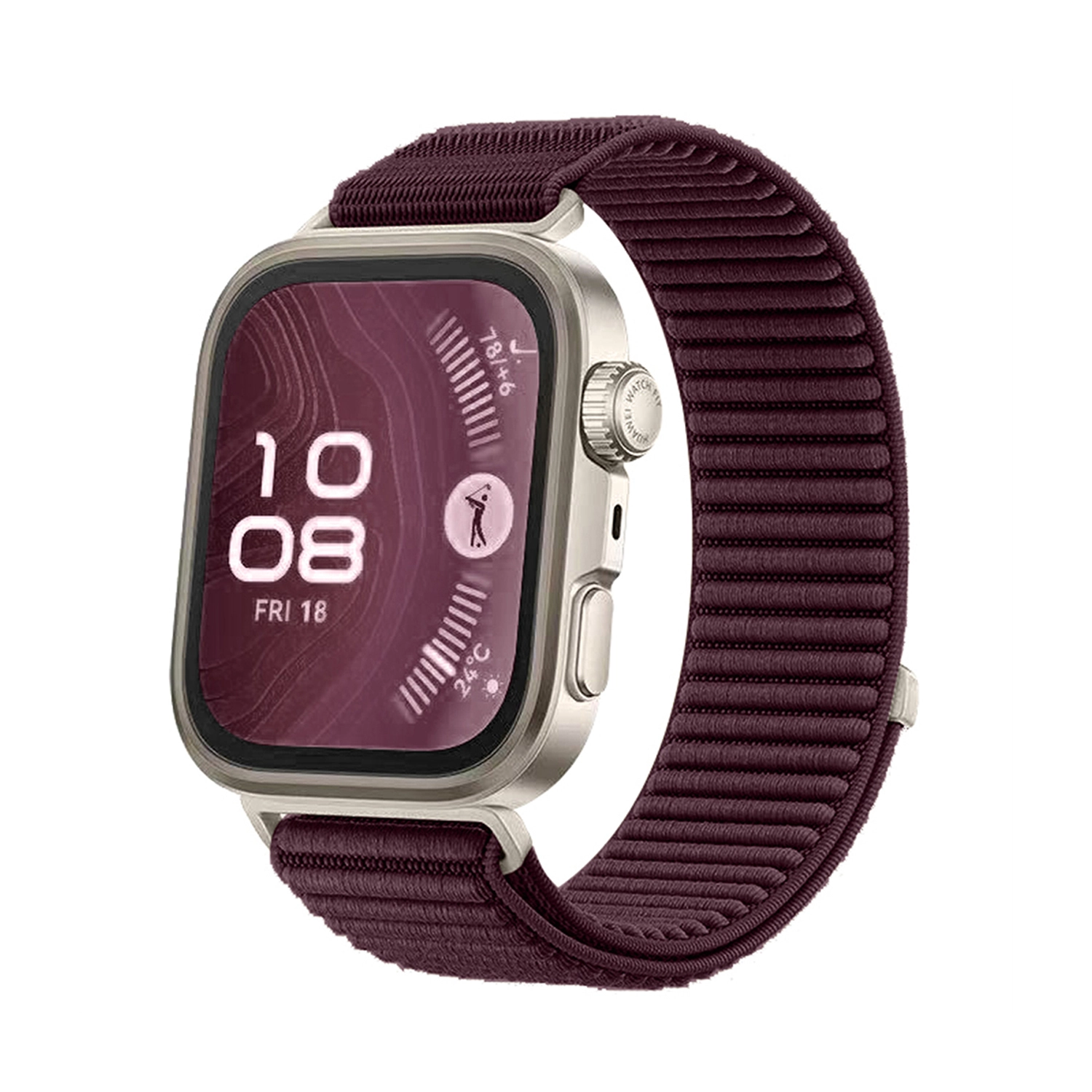 Forzacase Huawei Watch Fit 3 ile uyumlu Wave Desen Hasır Örgü Cırtlı Kordon Kayış - FC1127