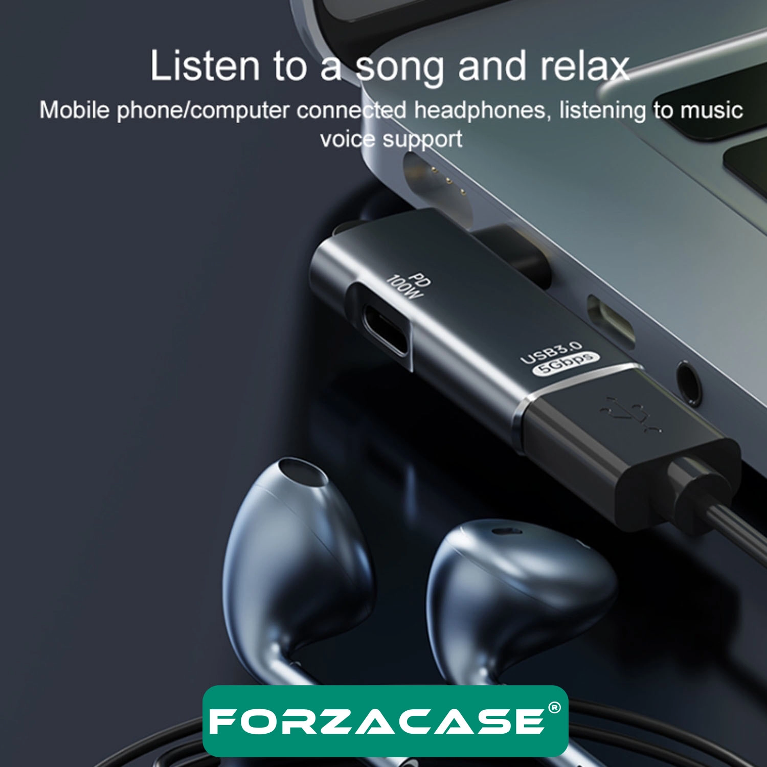 Forzacase Type-C to USB OTG Adaptör 5Gbps - PD 10W  Hızlı Veri Aktarım Adaptörü - FC1128