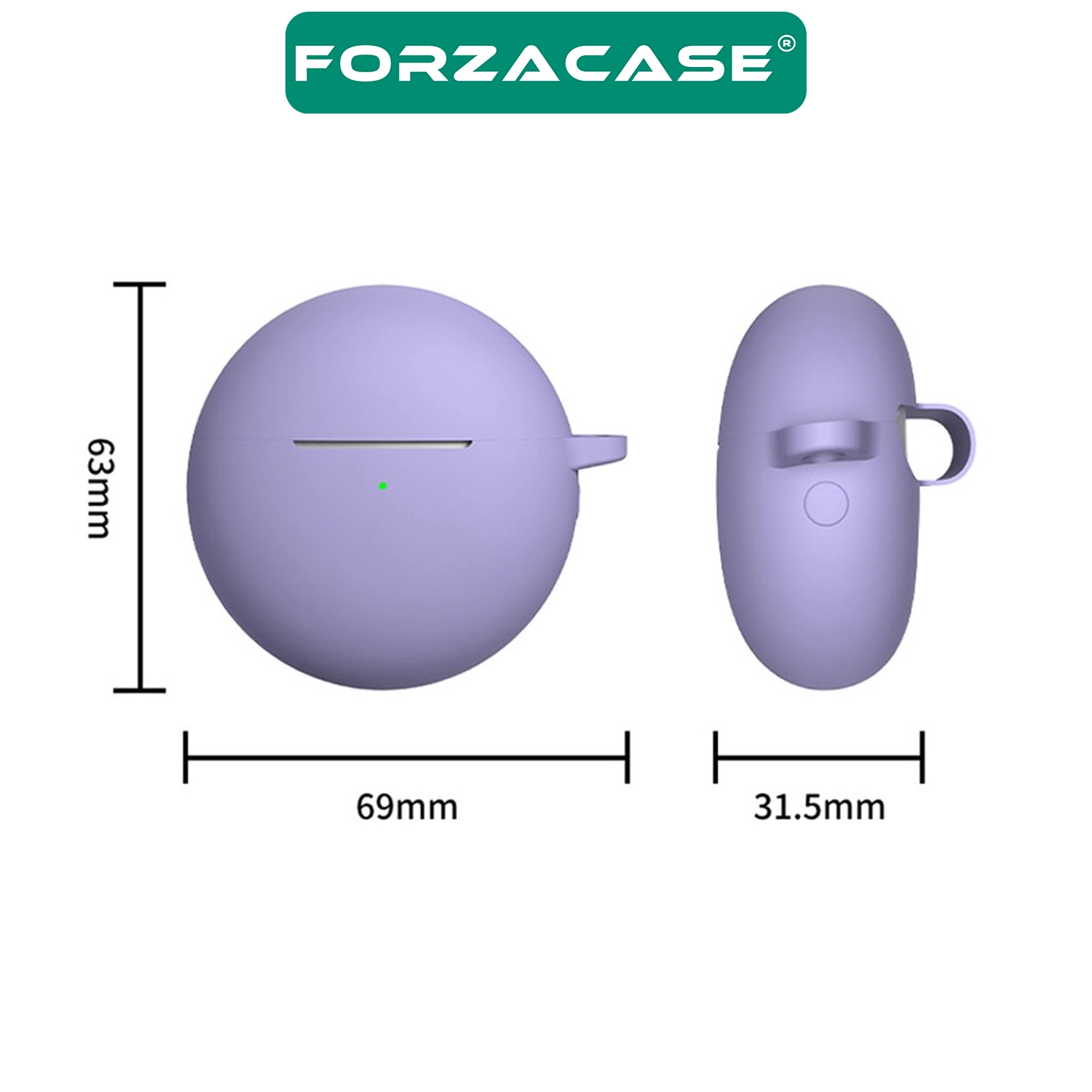 Forzacase Huawei FreeBuds 7i ile uyumlu Anahtar Askılıklı Bluetooth Kulaklık Kılıfı - FC1134