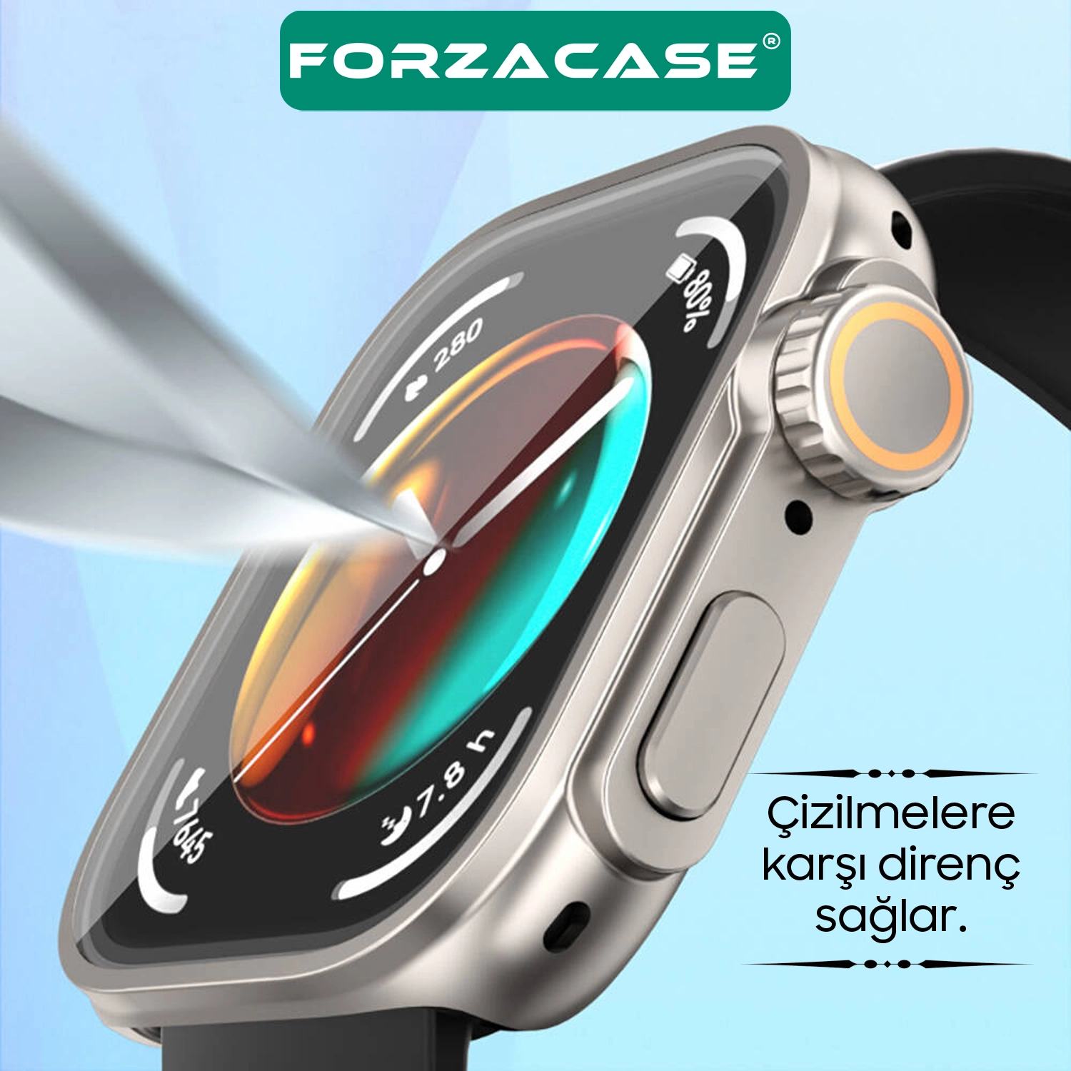 Forzacase Huawei Watch Fit 3 uyumlu Apple Watch Ultra 49mm Dönüştürücü Ekran Koruyuculu Kasa FC1144