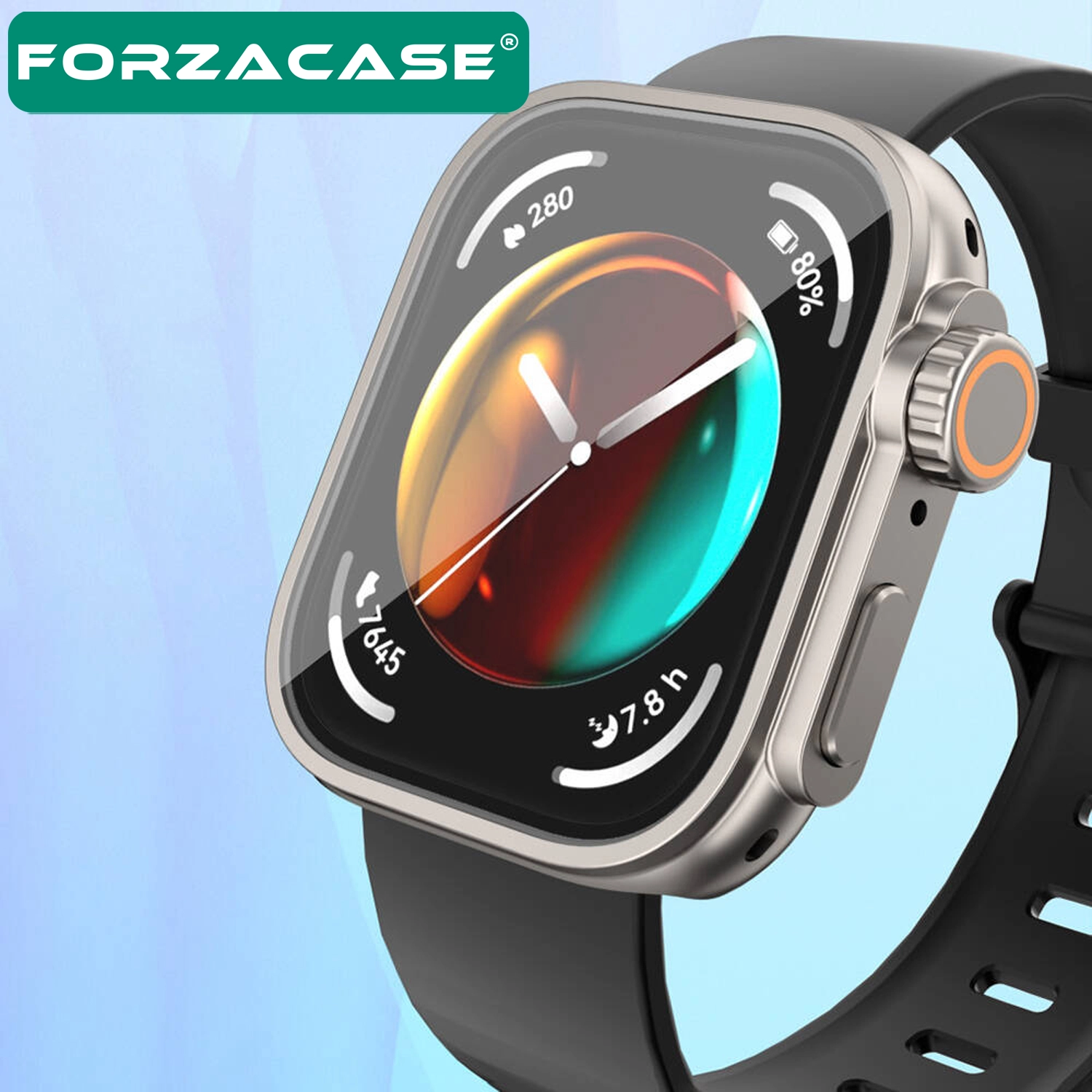Forzacase Huawei Watch Fit 3 uyumlu Apple Watch Ultra 49mm Dönüştürücü Ekran Koruyuculu Kasa FC1144