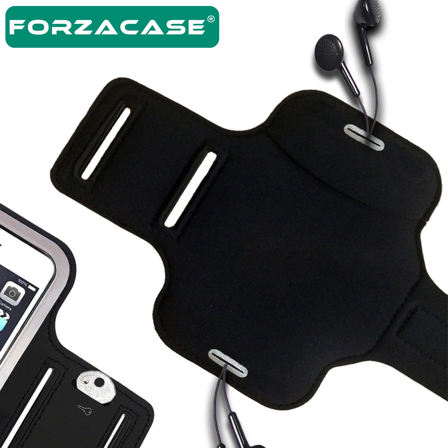 Forzacase iPhone 11 Pro ile uyumlu Spor ve Koşu İçin Anahtar Kulaklık Girişli Kol Bandı - FC1147