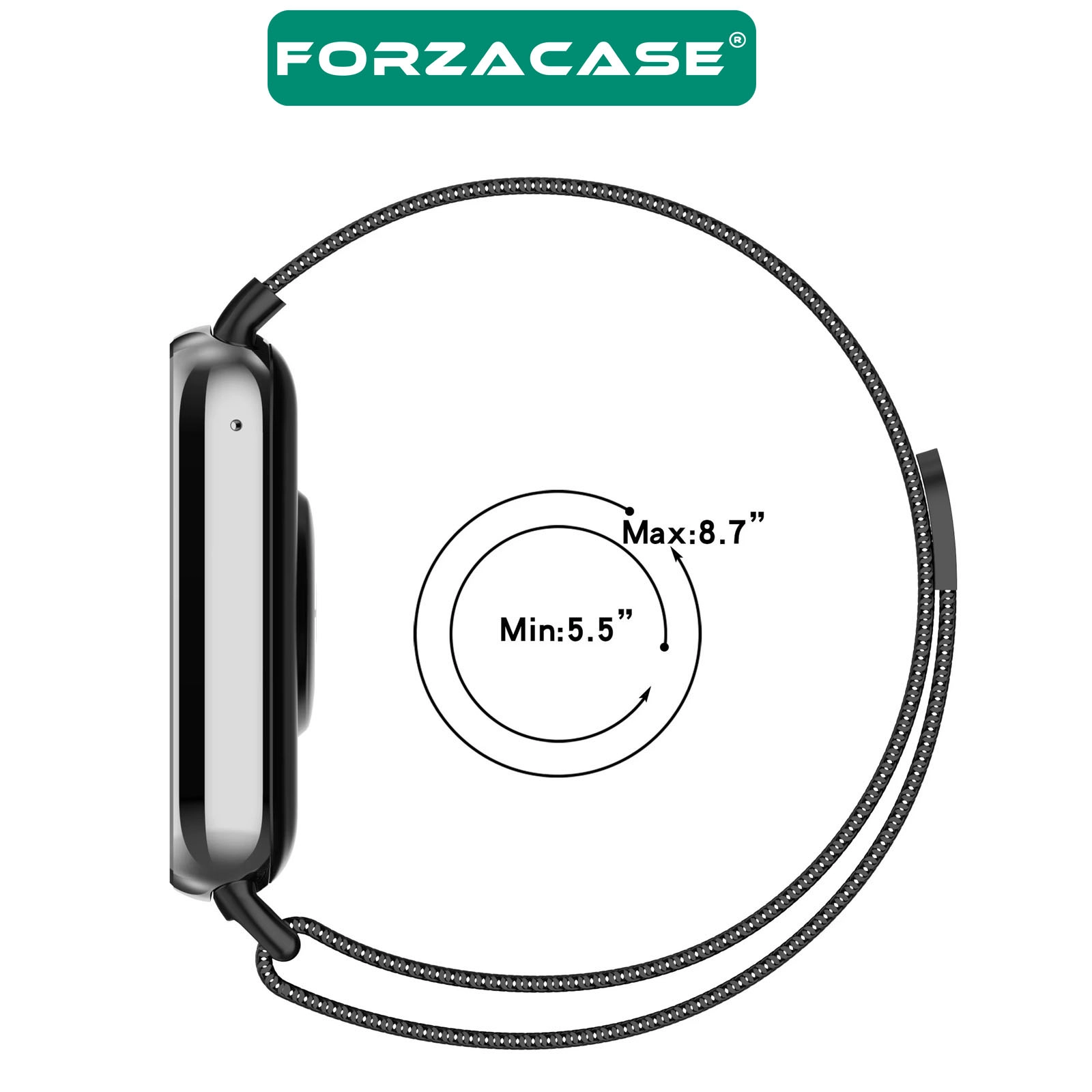 Forzacase Xiaomi Redmi Watch 6 Active ile uyumlu Metal Mıknatıslı Manyetik Kordon Kayış - FC1150