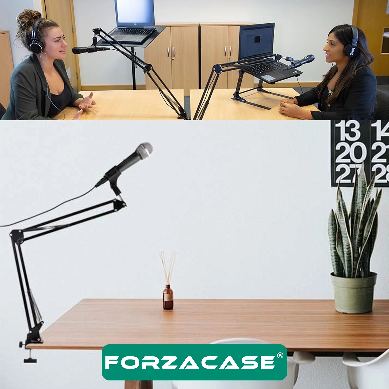 Forzacase Masaüstü 360 Derece Ayarlanabilir Akrobatik Mikrofon Tutucu Stand - FC1154