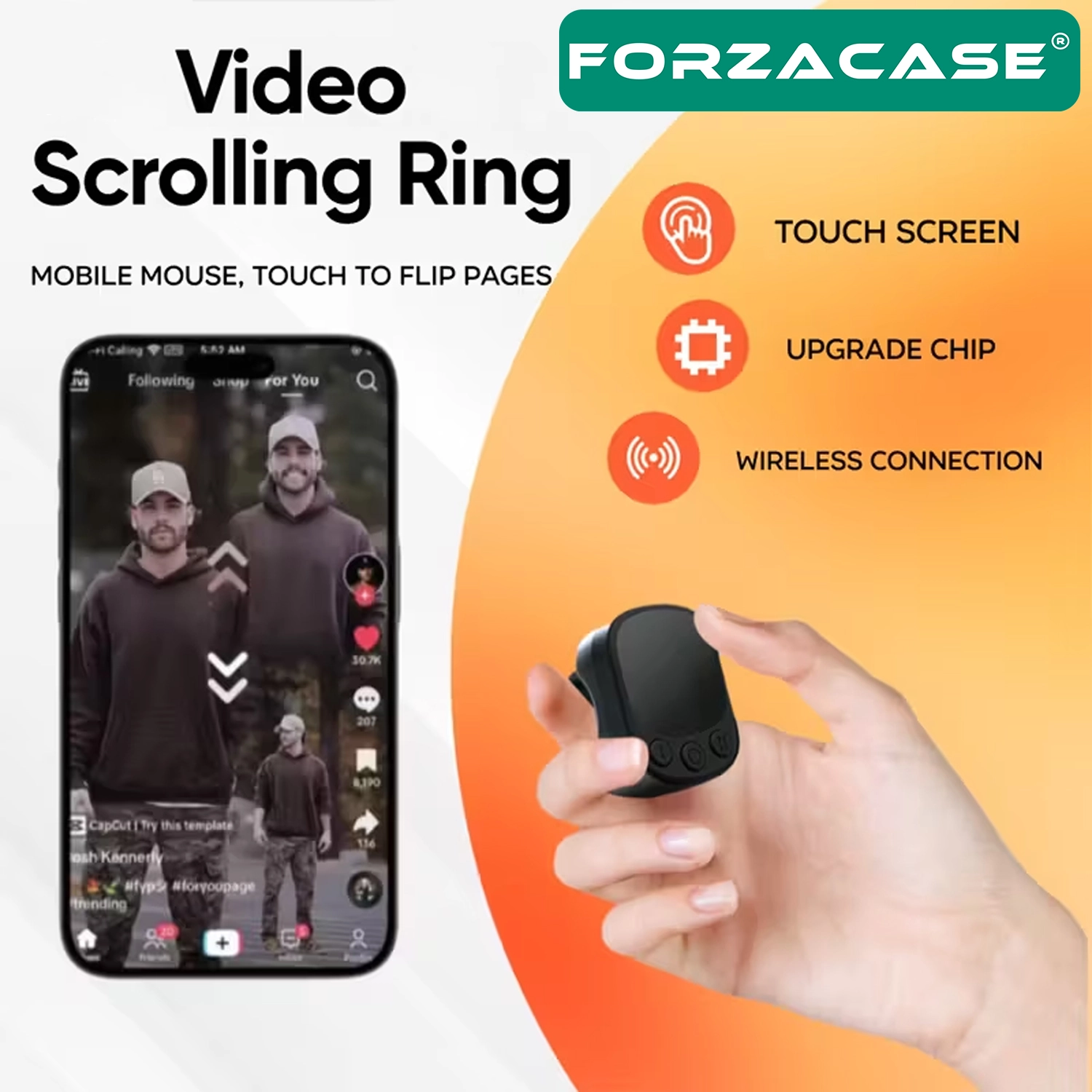 Forzacase Parmak Mouse Bluetooth Dokunmatik Touchpad Mouse Uzaktan Kumanda - FC1156