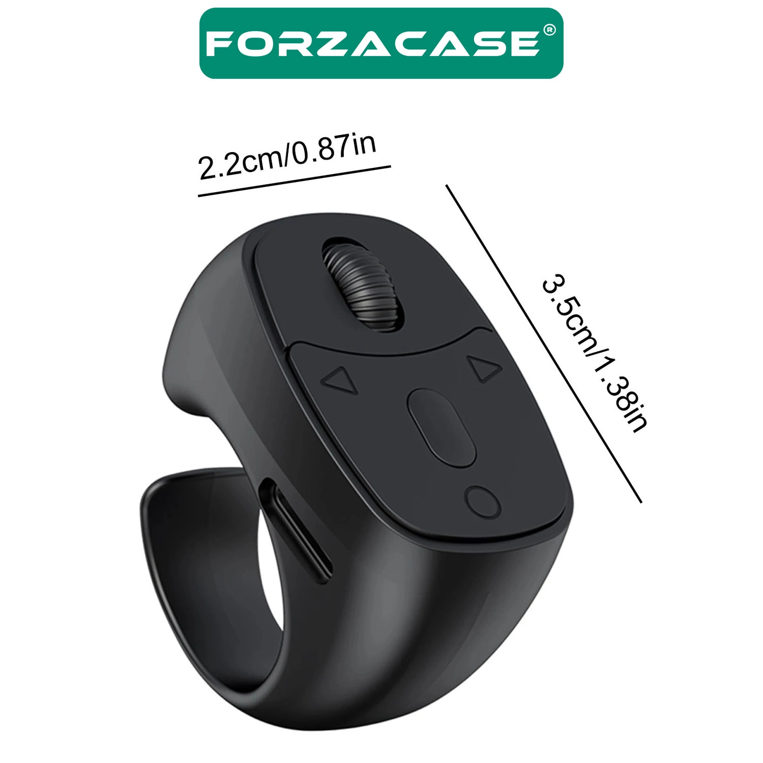 Forzacase Mouse Tasarım Bluetooth Uzaktan Yüzük Kumanda Sayfa Çevirici Video Selfie Kumandası FC1160