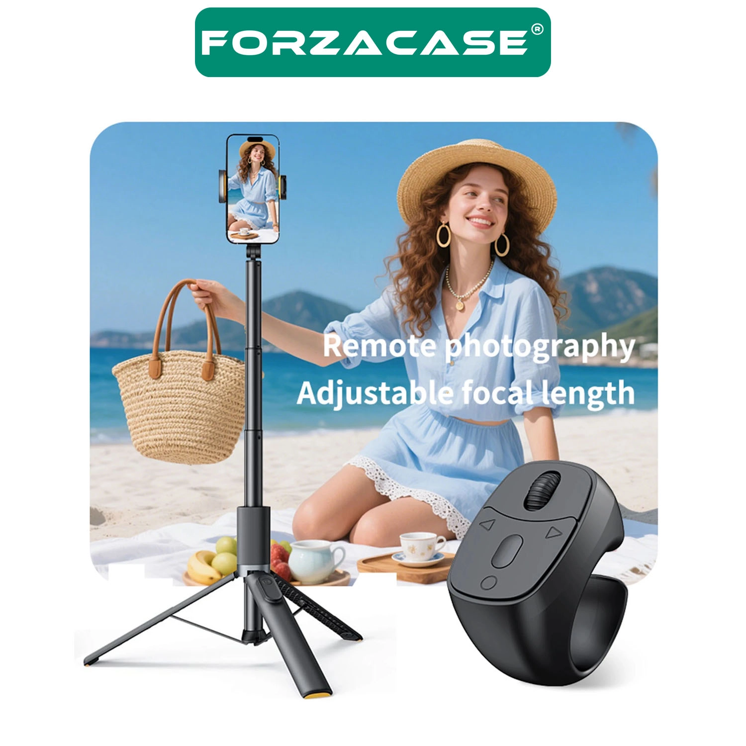 Forzacase Mouse Tasarım Bluetooth Uzaktan Yüzük Kumanda Sayfa Çevirici Video Selfie Kumandası FC1160