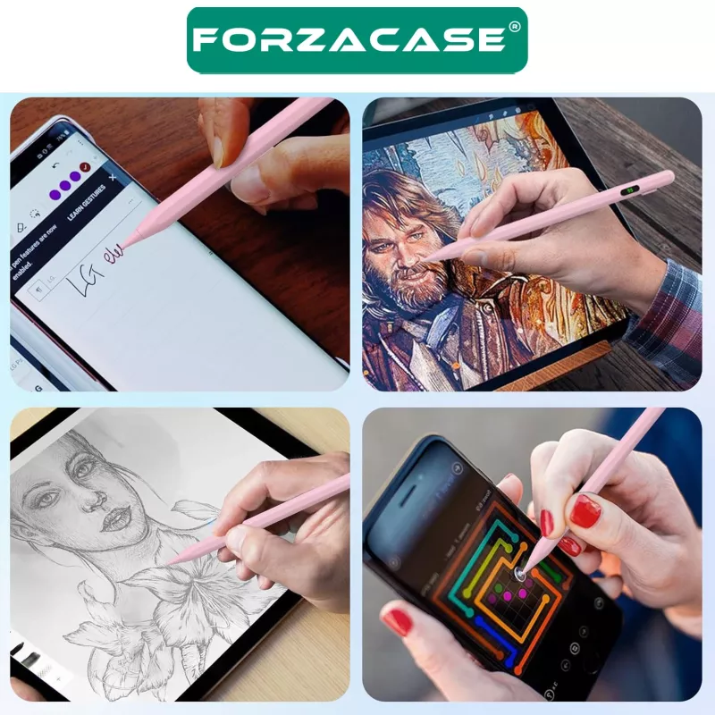 Forzacase iOS Android Tablet ve Telefonlar ile uyumlu Led Göstergeli Dokunmatik Kalem - FC1161