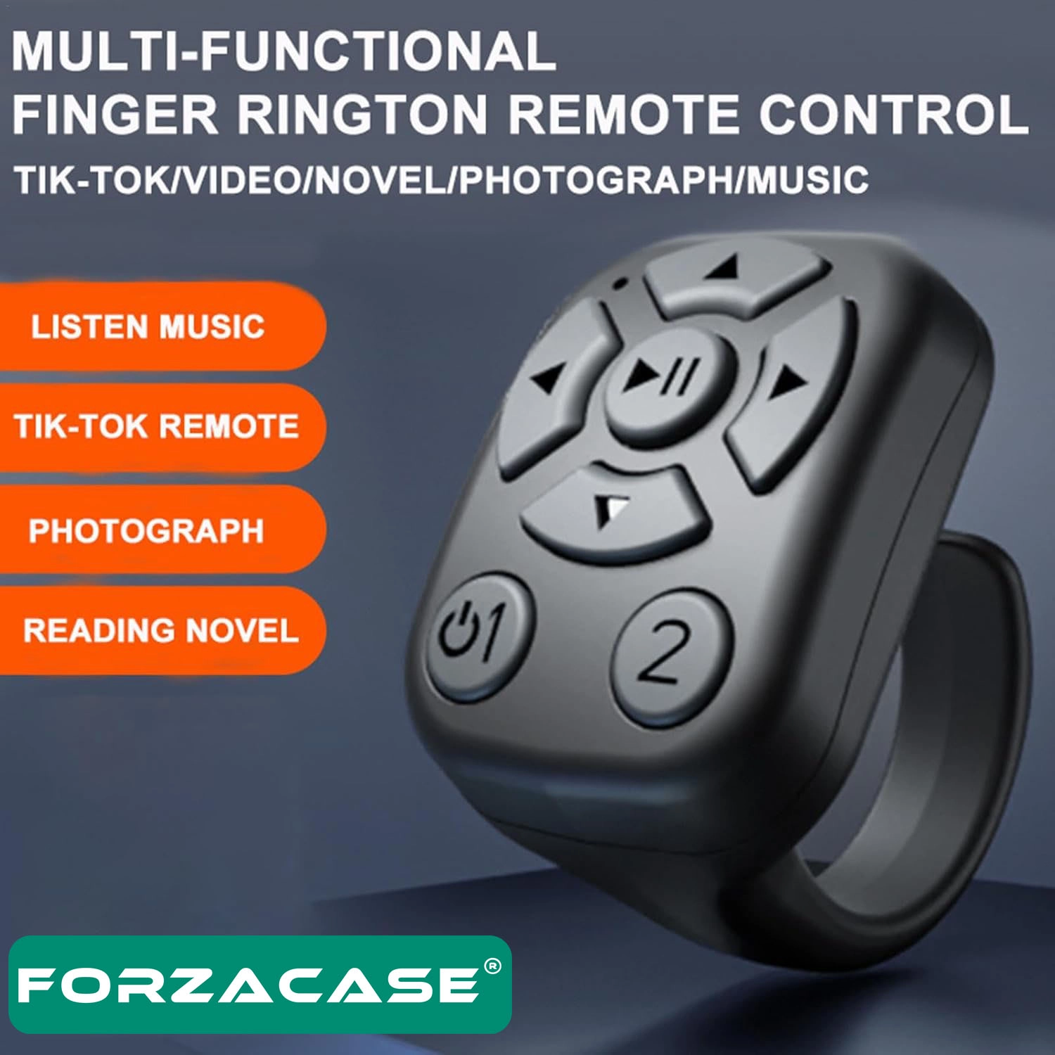 Forzacase Tiktok Bluetooth Uzaktan Yüzük Kumanda Sayfa Çevirici Video Kaydı Selfie Kumandası FC1163