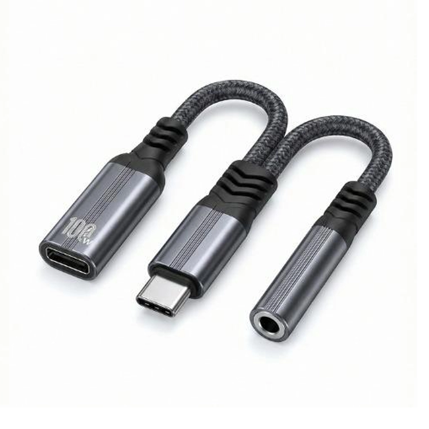 Forzacase 3in1 Type-C PD 100W Girişli 3.5 mm Aux Çevirici Kulaklık Jak Adaptör FC1168