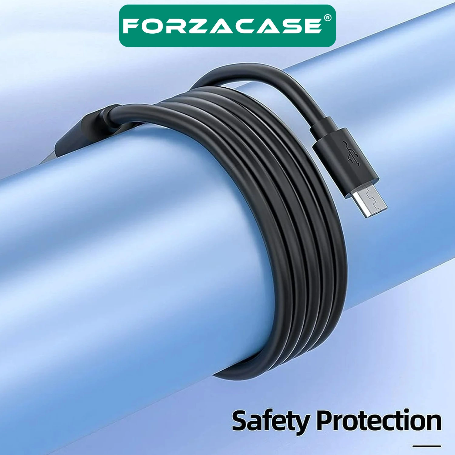 Forzacase 3A Micro USB Şarj ve Data Kablosu 3 metre Siyah - FC1171