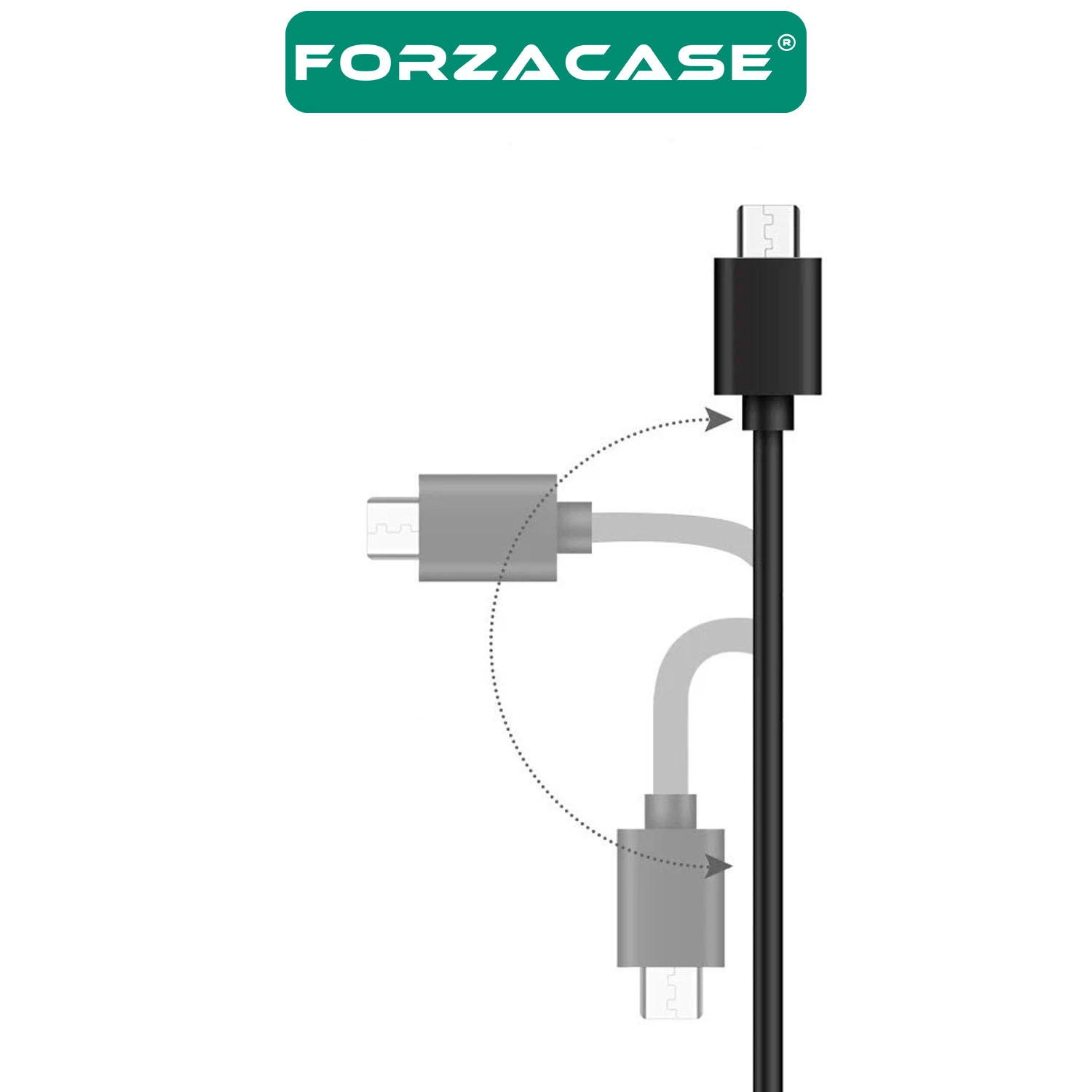 Forzacase 3A Micro USB Şarj ve Data Kablosu 2 metre Siyah - FC1170