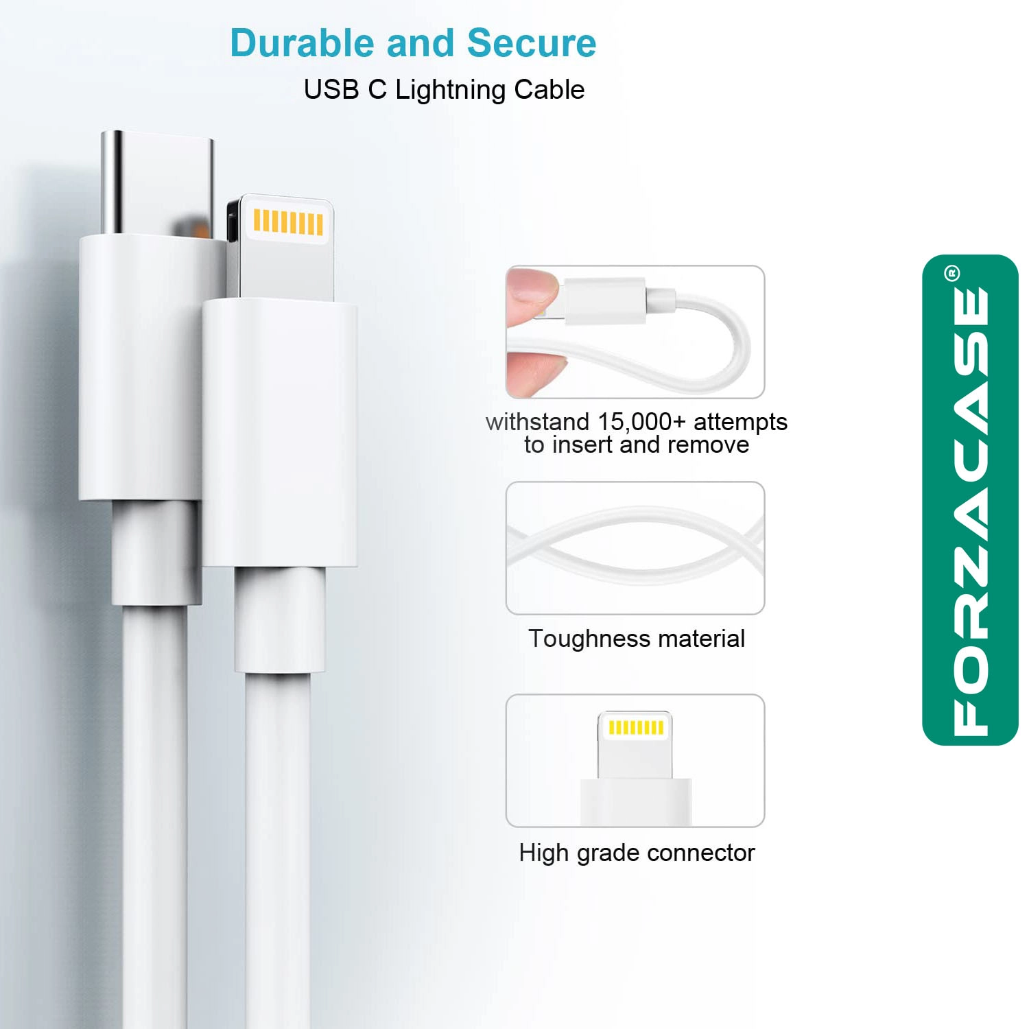 Forzacase USB-C Type-C to Lightning Kablosu PD Şarj Kablosu 3 metre - FC1173