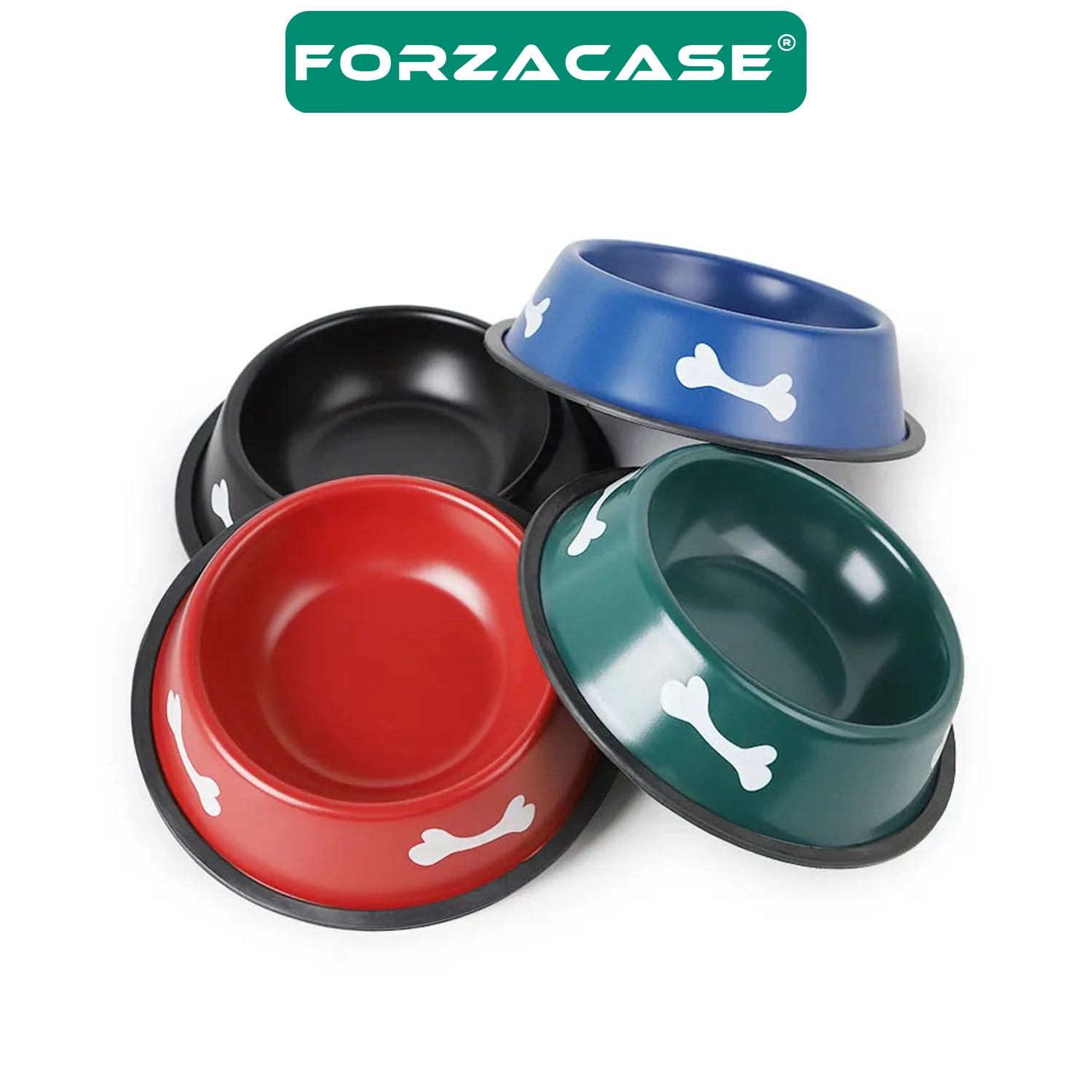 Forzacase 16 cm 250 ml Kediler ve Köpekler için Taşınabilir Pratik Metal Mama ve Su Kabı - FC1174