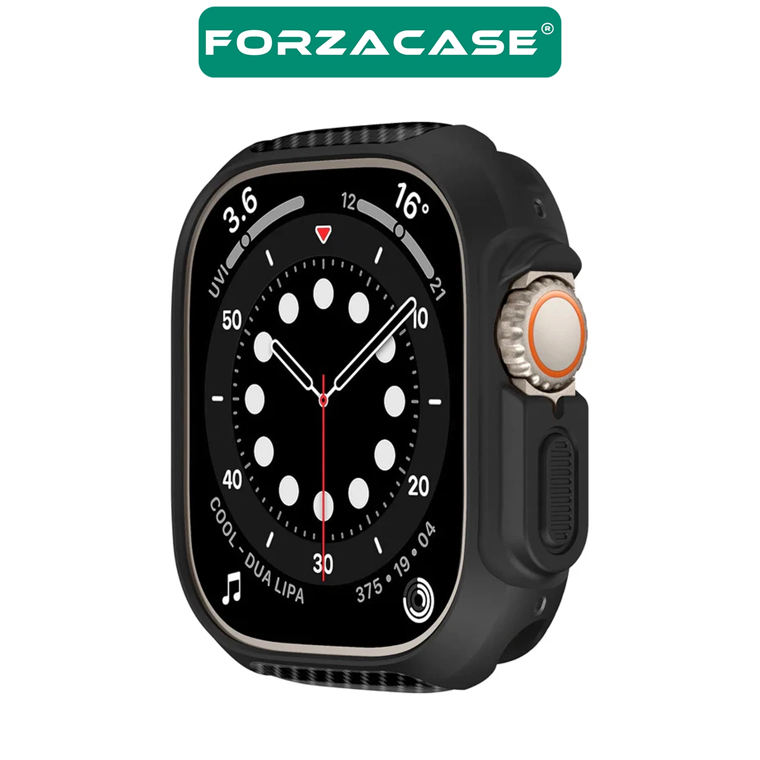 Forzacase Apple Watch Ultra / Ultra 2 49mm ile uyumlu Önü Açık Armor Silikon TPU Kasa Koruyucu Kılıf - FC1176