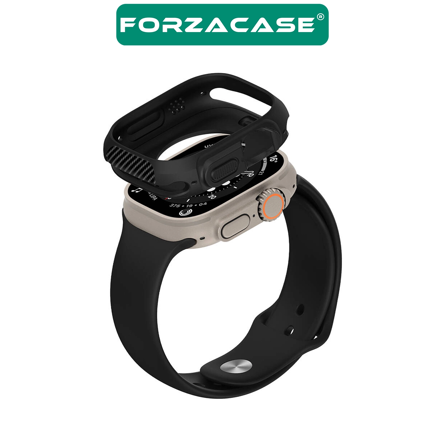 Forzacase Apple Watch Ultra / Ultra 2 49mm ile uyumlu Önü Açık Armor Silikon TPU Kasa Koruyucu Kılıf - FC1176