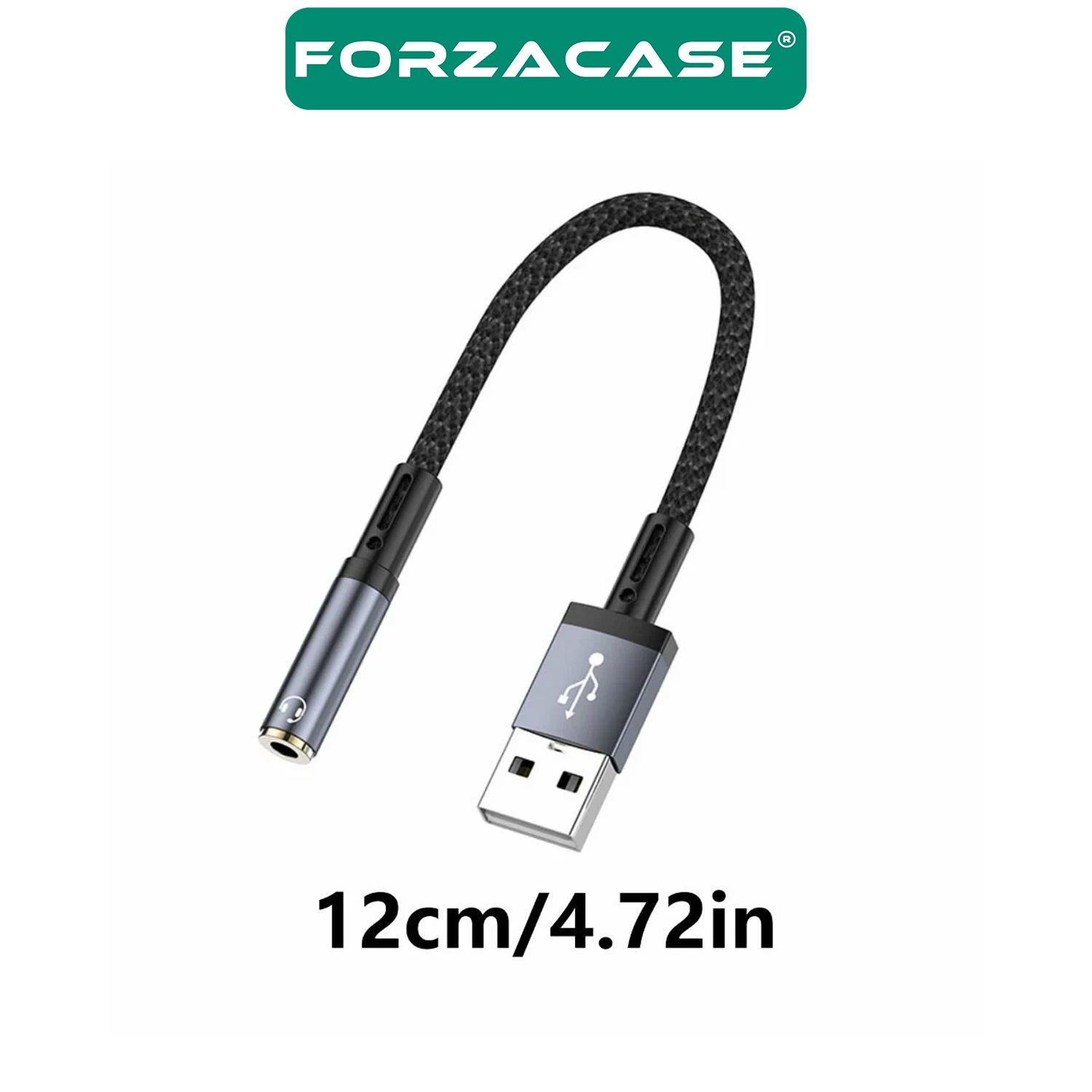 Forzacase USB-A Girişli Telefonlarla Uyumlu Kablolu Kulaklık Çevirici Jack Aux Çevirici - FC1181