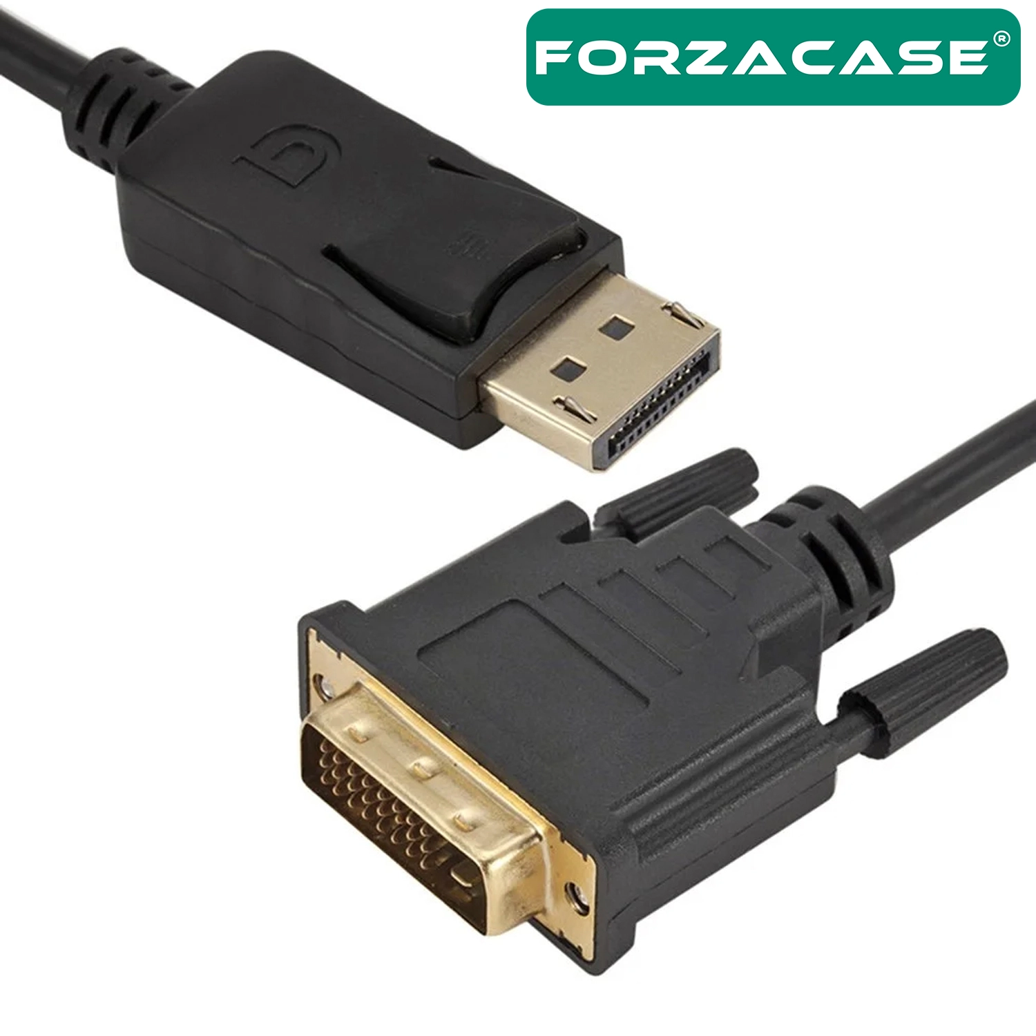 Forzacase Displayport to Dvı Kablo Monitor Projektor Görüntü Aktarıcı DP to Dvı (24+1) 1.8 Metre- FC1183