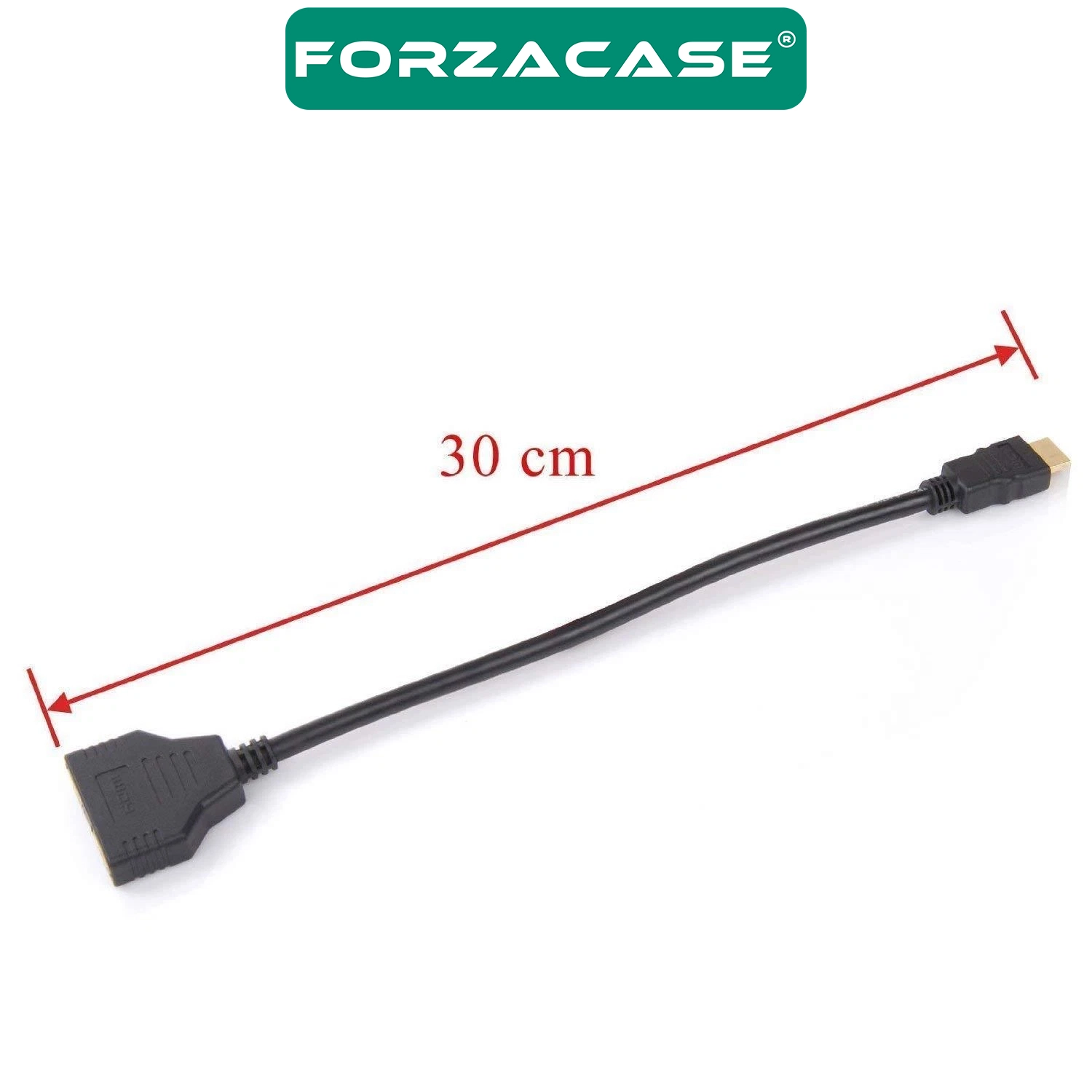 Forzacase 2 Port 4K HDMI 1x2 Switch Ekran Monitör Splitter Çoğaltıcı Çoklayıcı Kablo 30cm - FC1184