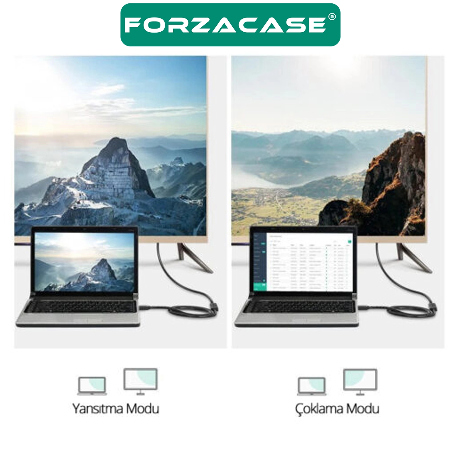 Forzacase HD 1080p TV PC Projeksiyon Uyumlu Hdmi Uzatma Kablosu Dişi Erkek 1,5 Metre - FC1187