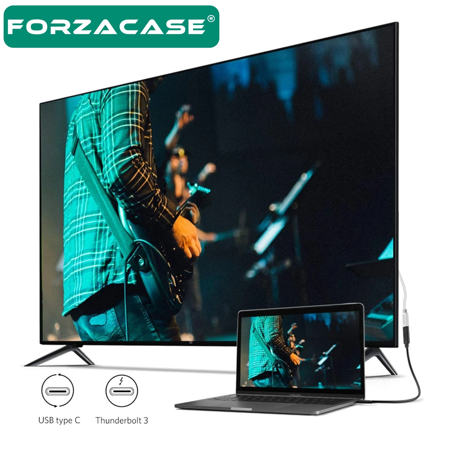 Forzacase Type-C Uzatma Kablosu 1 Metre Hızlı Şarj ve Veri Aktarım Destekli - FC1195