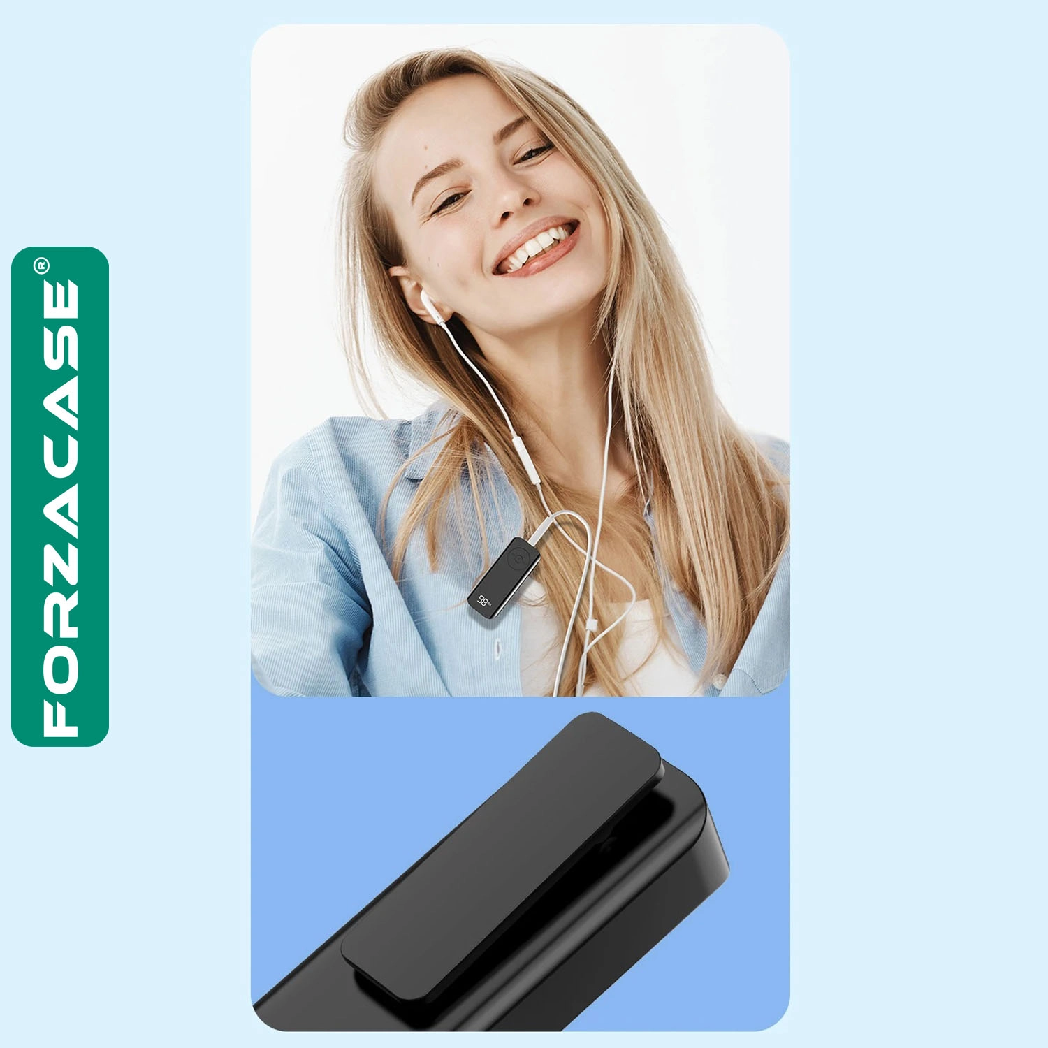 Forzacase Bluetooth 5.3 Ses Alıcı Verici – AUX Kablosuz Audio Adaptör, Araç ve TV Uyumlu - FC1196