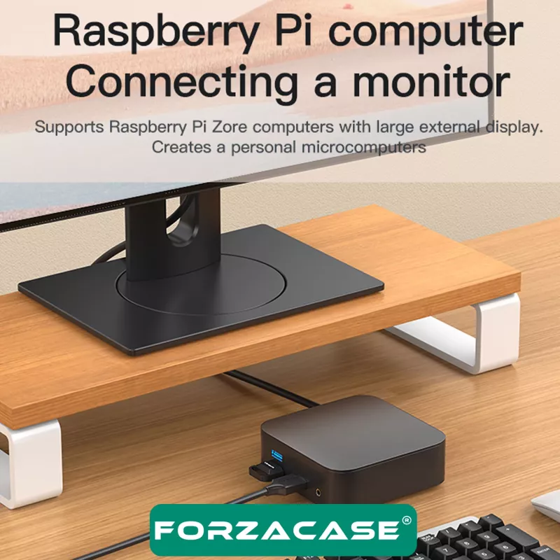 Forzacase Micro HDMI to HDMI Kablo 1.5m Raspberry Pi Kamera GoPro Uyumlu Çevirici - FC1197