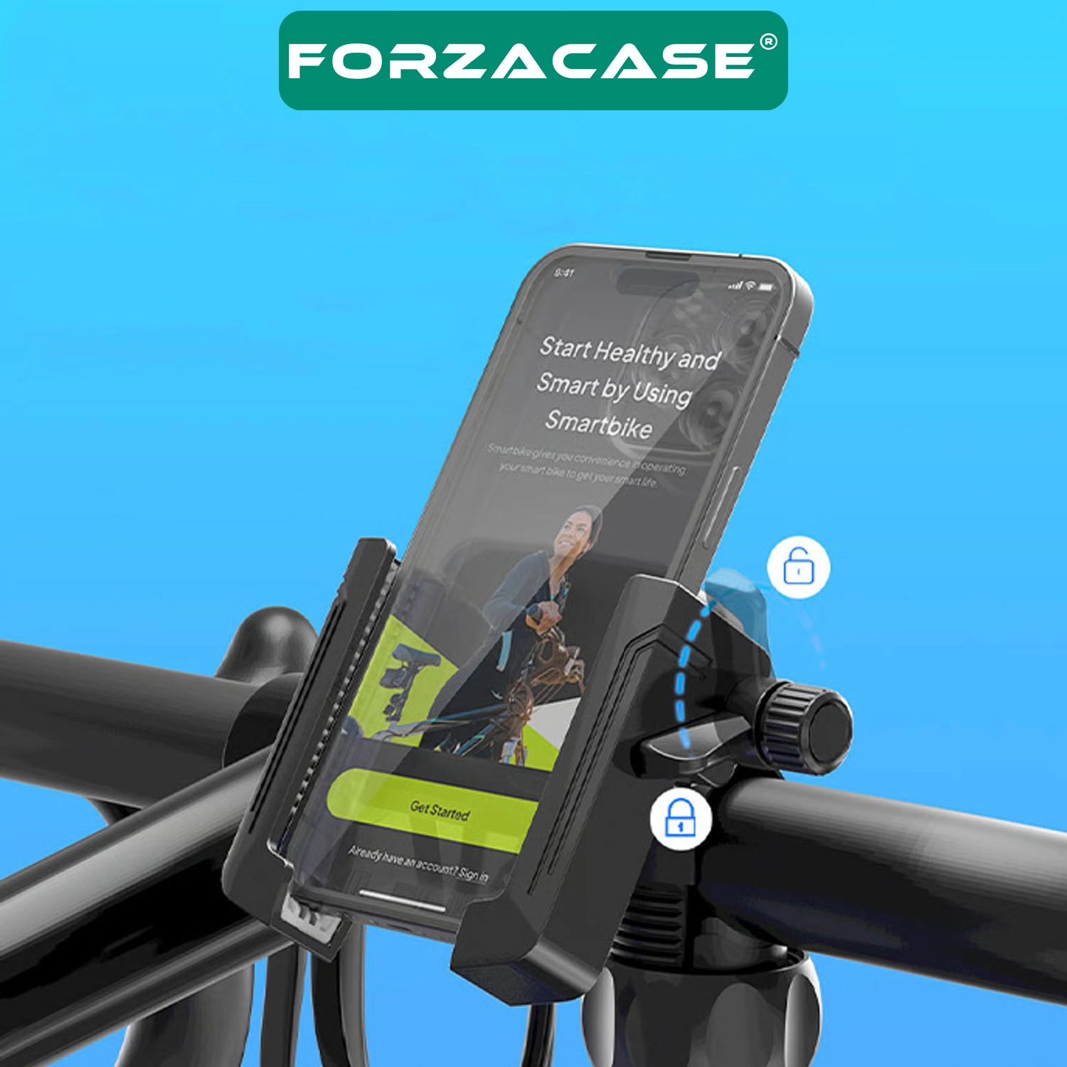 Forzacase 4.7’’ - 6.7’’ Telefonlar ile uyumlu Bisiklet Motosiklet Gidon Montajlı Telefon Tutucu FC1200