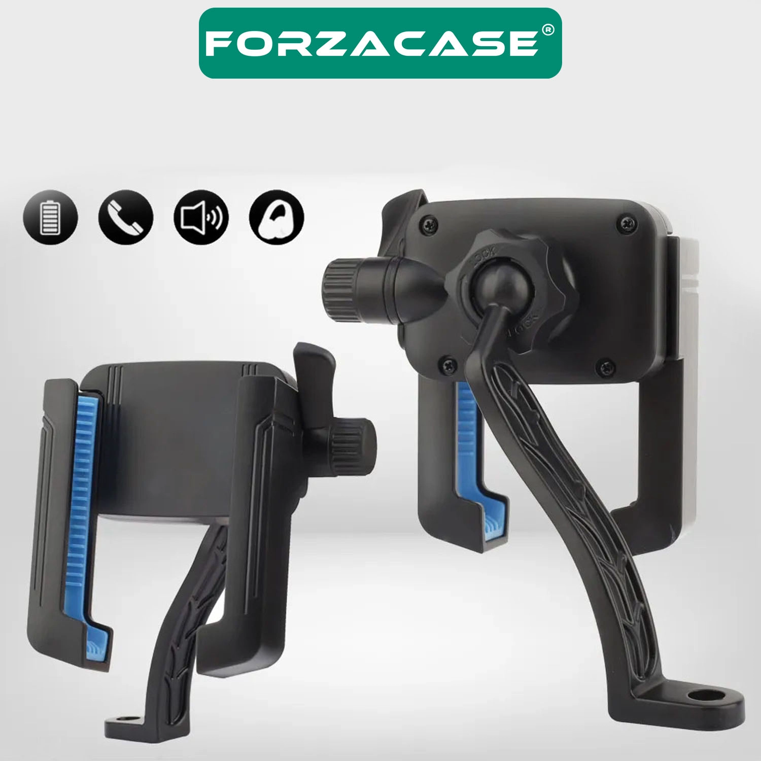 Forzacase 4.7-6.7 inç Telefonlar ile uyumlu Bisiklet Motosiklet Ayna Montajlı Telefon Tutucu FC1201