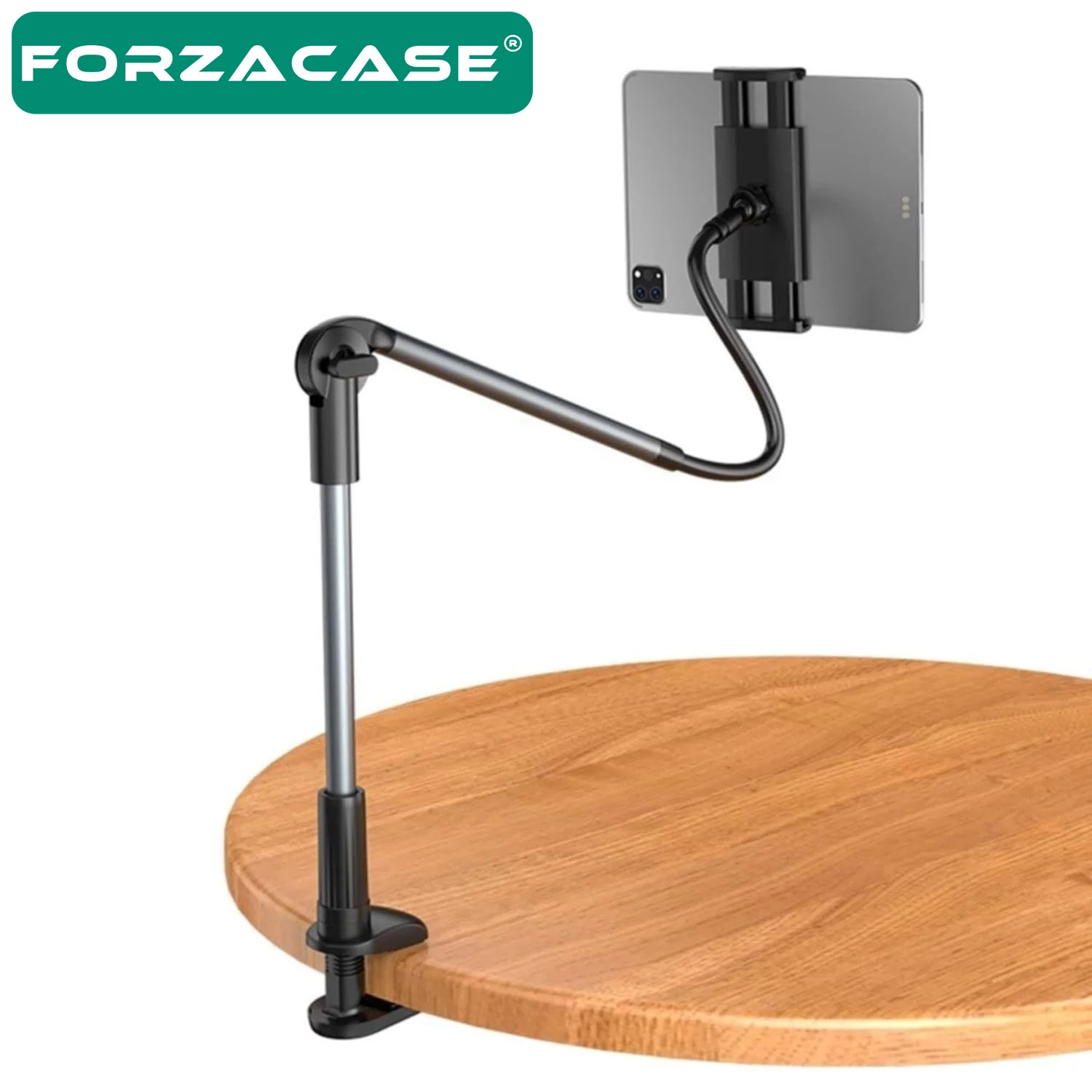 Forzacase 4.7’’-12.9’’ Esnek Masaüstü Tablet & Telefon Tutucu | 360° Döner, Ayarlanabilir Stand FC1203