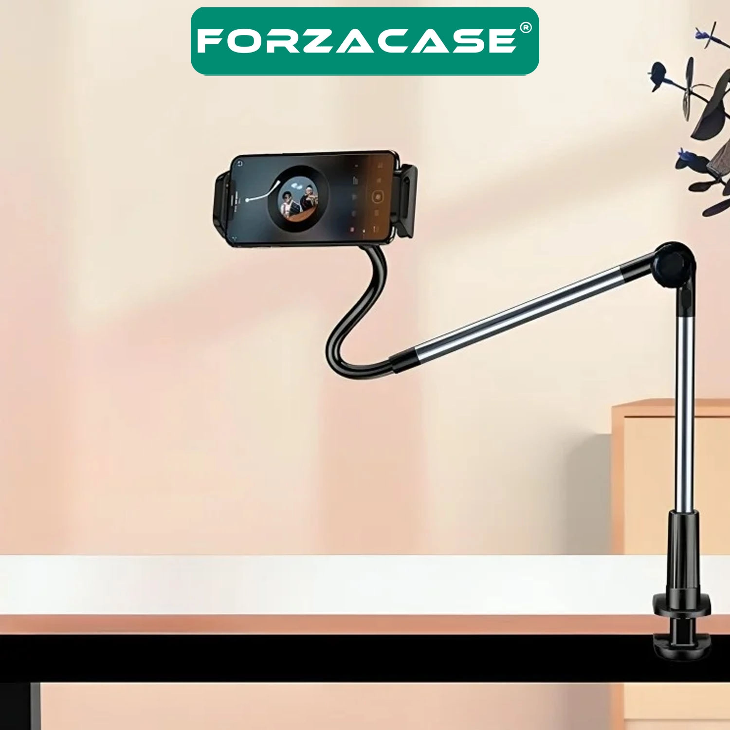 Forzacase 4.7’’-12.9’’ Esnek Masaüstü Tablet & Telefon Tutucu | 360° Döner, Ayarlanabilir Stand FC1203