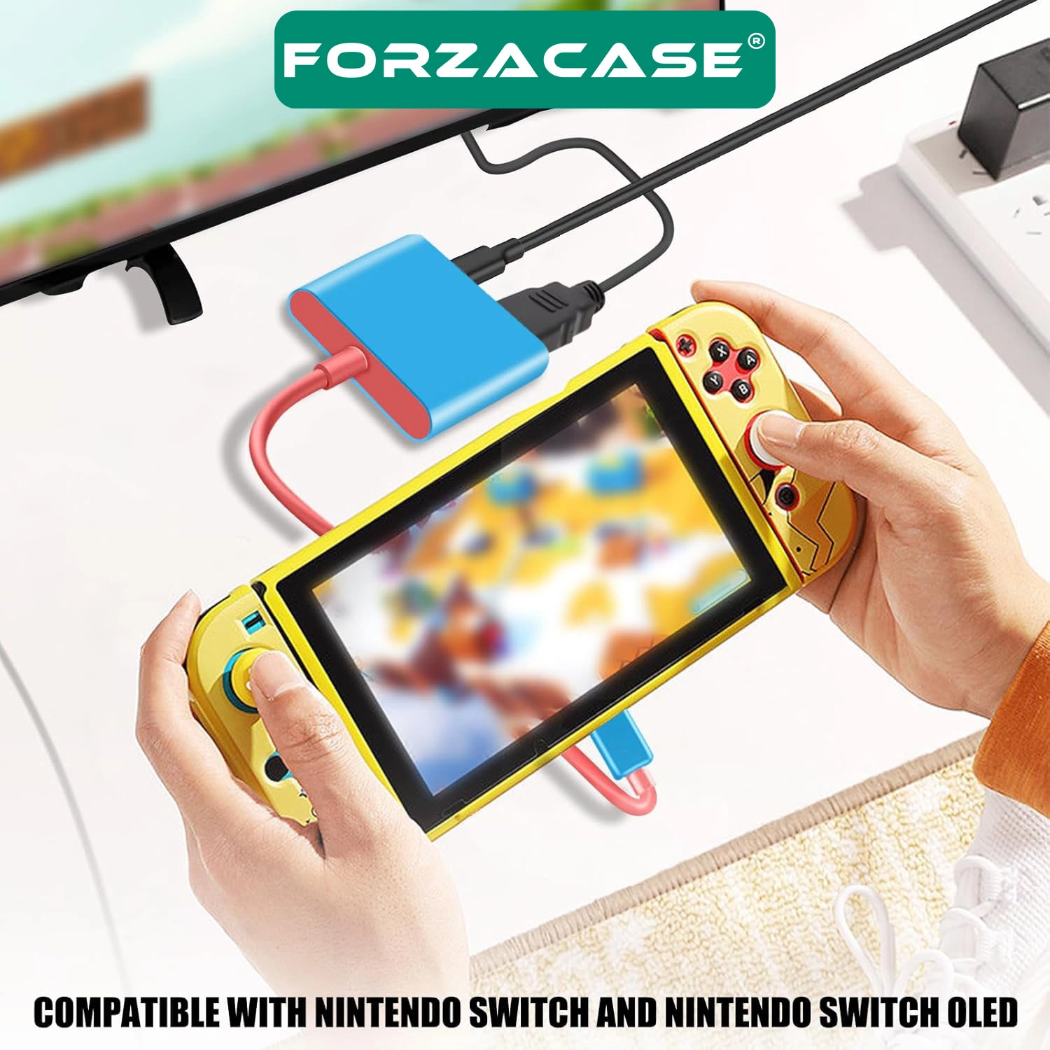 Forzacase Nintendo Switch 1-2 için 3in1 Type C HDMI TV Adaptörü Dock Şarj Destek OLED Uyumlu FC1204