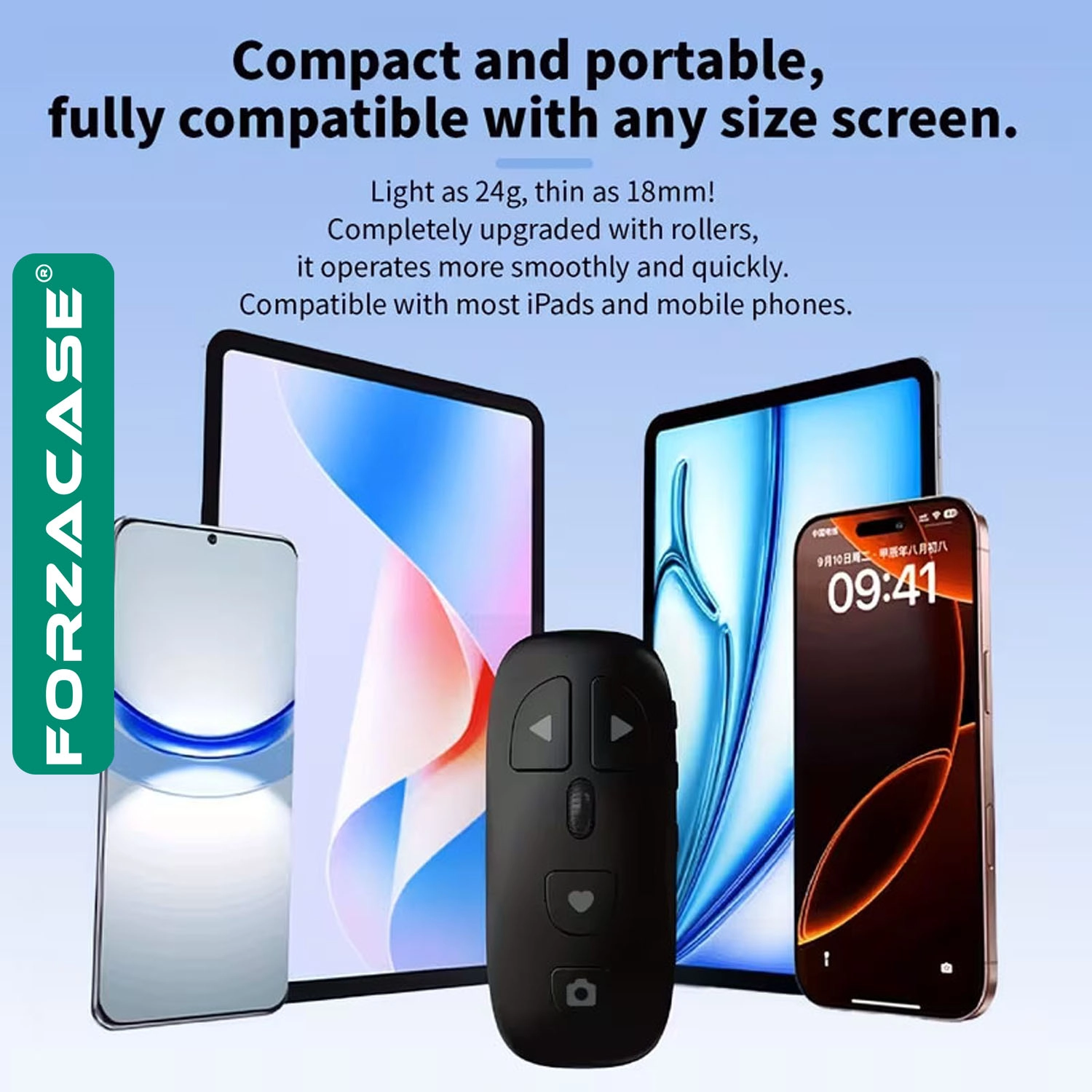Forzacase Mouse Tasarım Bluetooth Uzaktan Kumanda Sayfa Çevirici Video Selfie Kumandası - FC1206