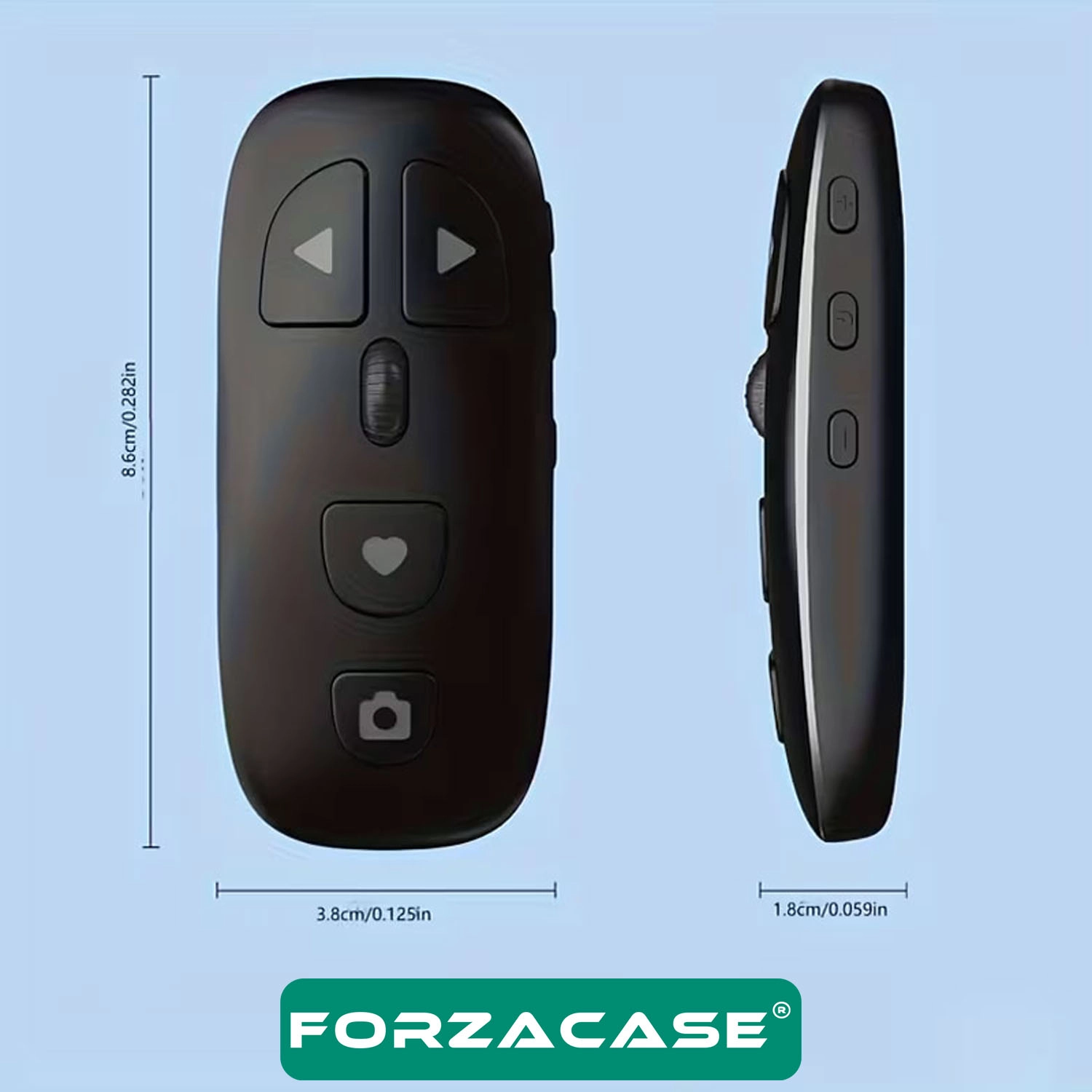 Forzacase Mouse Tasarım Bluetooth Uzaktan Kumanda Sayfa Çevirici Video Selfie Kumandası - FC1206