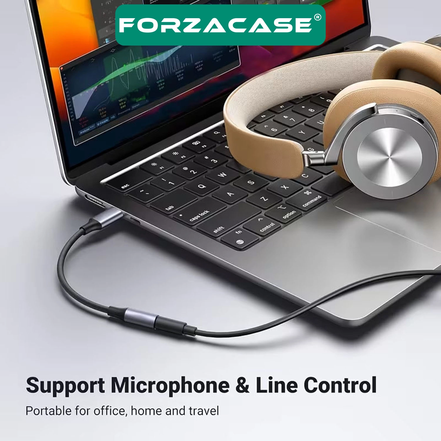 Forzacase Type-C Girişli Telefonlarla Uyumlu Kablolu Kulaklık Çevirici Jack Aux Çevirici - FC1207