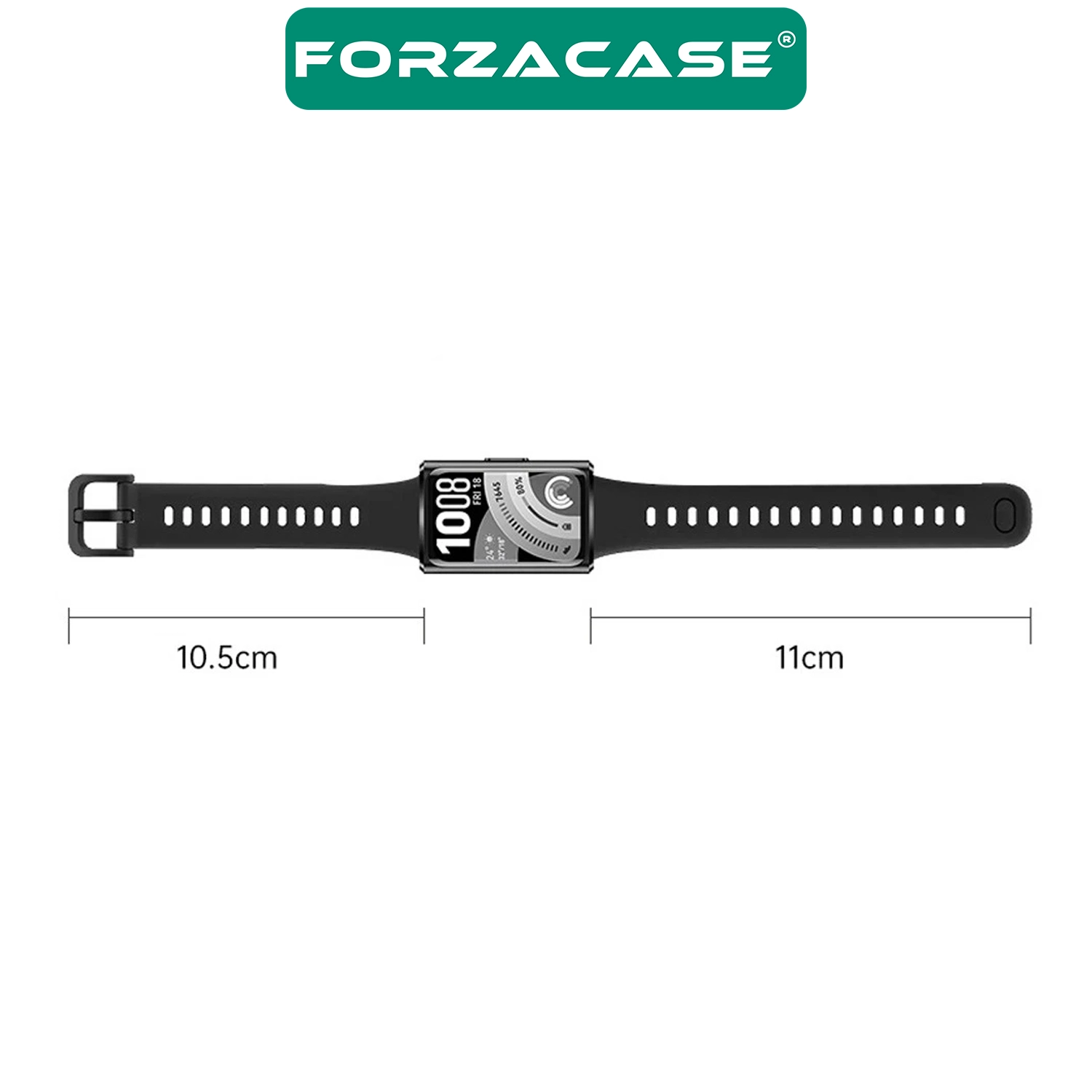 Forzacase Huawei Band 11 / 11 Pro ile uyumlu Tokalı Silikon Kordon Kayış - FC1212