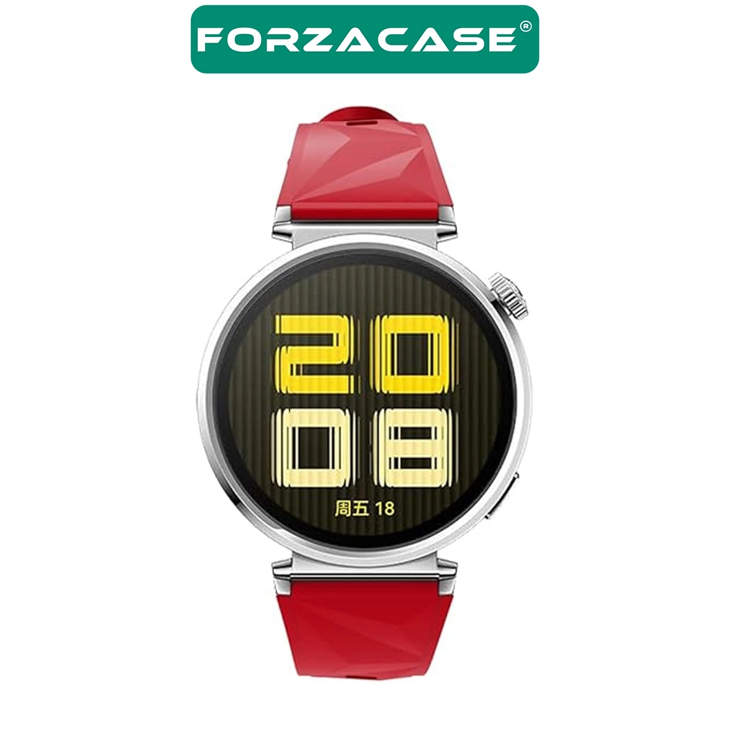 Forzacase Huawei Watch GT 7 41mm ile uyumlu Tokalı Silikon Kordon Kayış - FC1215