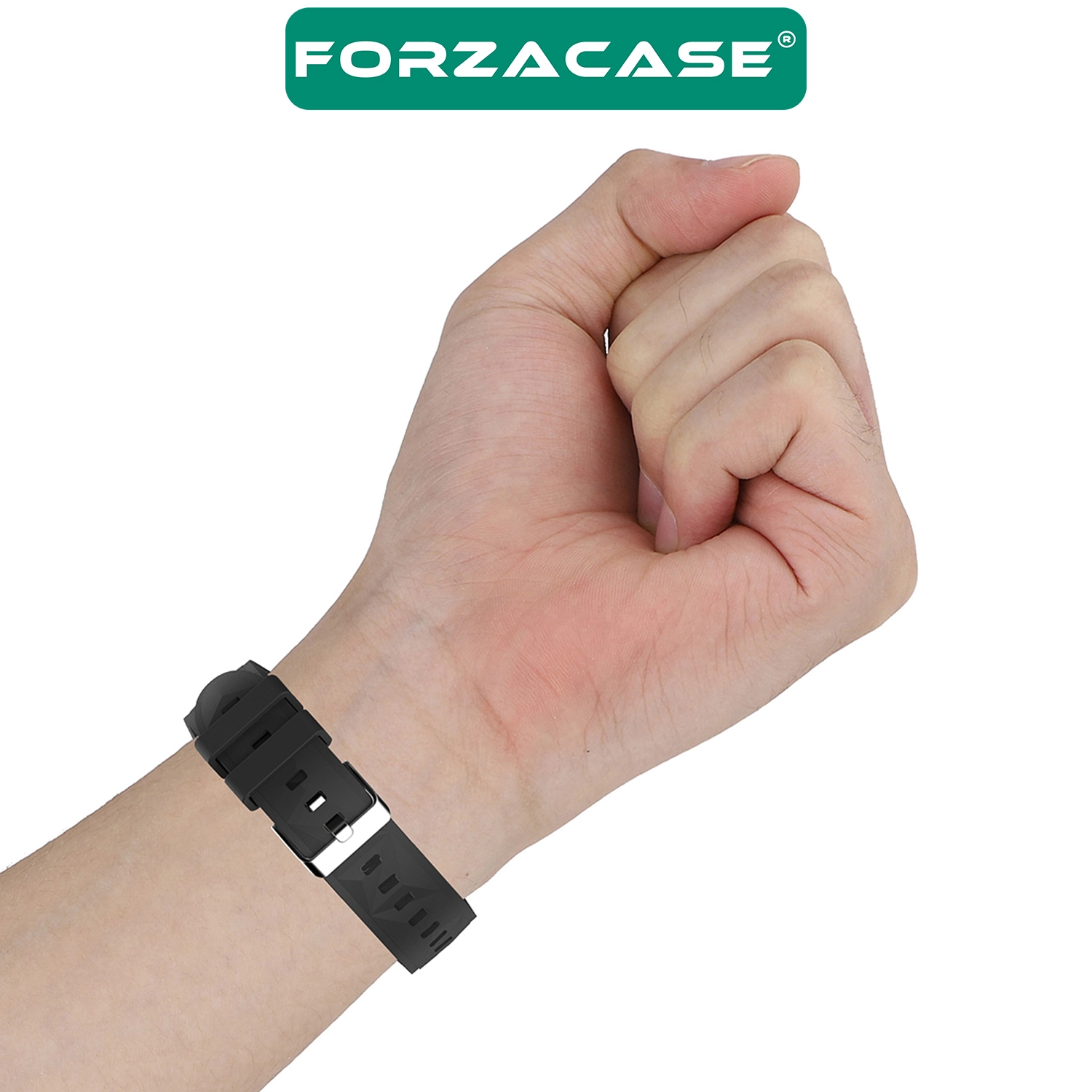 Forzacase Huawei Watch GT 7 41mm ile uyumlu Tokalı Silikon Kordon Kayış - FC1215