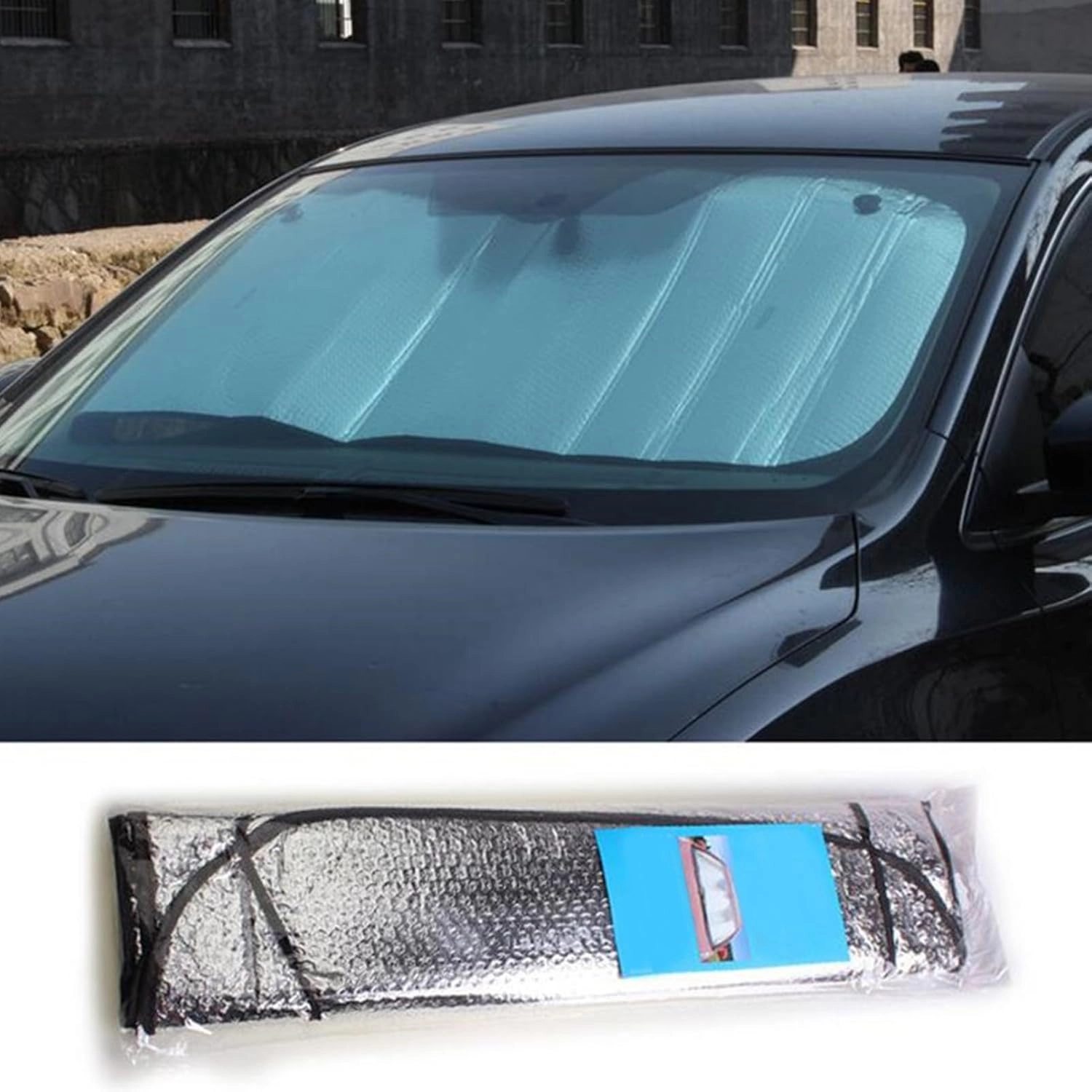 Forzacase Oto Ön Cam Güneşliği 130x60 cm UV Korumalı Katlanabilir Alüminyum Araç Güneşlik  - FC1217