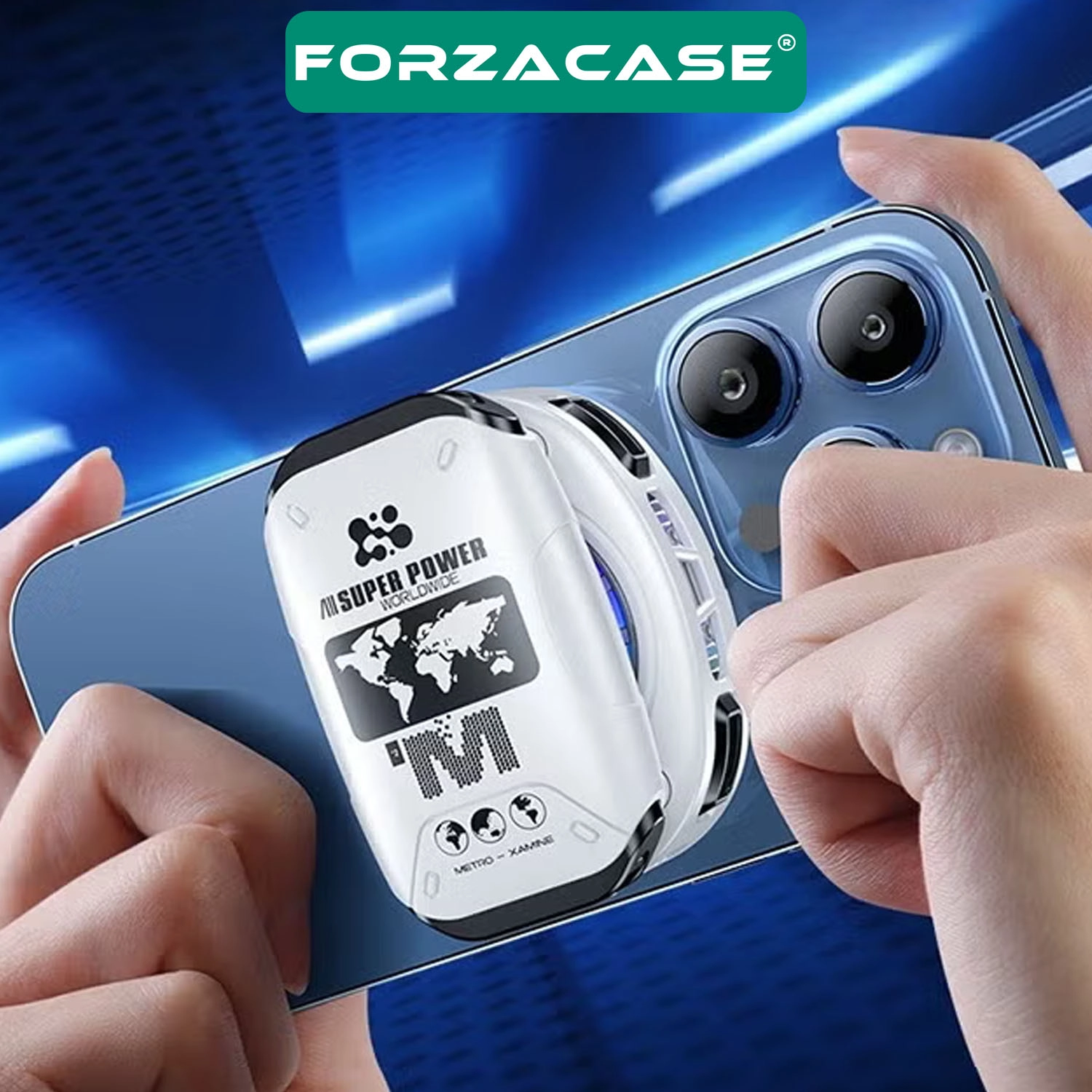 Forzacase Manyetik Kablosuz 2000 mAh Powerbankli Telefon Soğutucu Radyatör Isı Önleyici Fan - FC1223