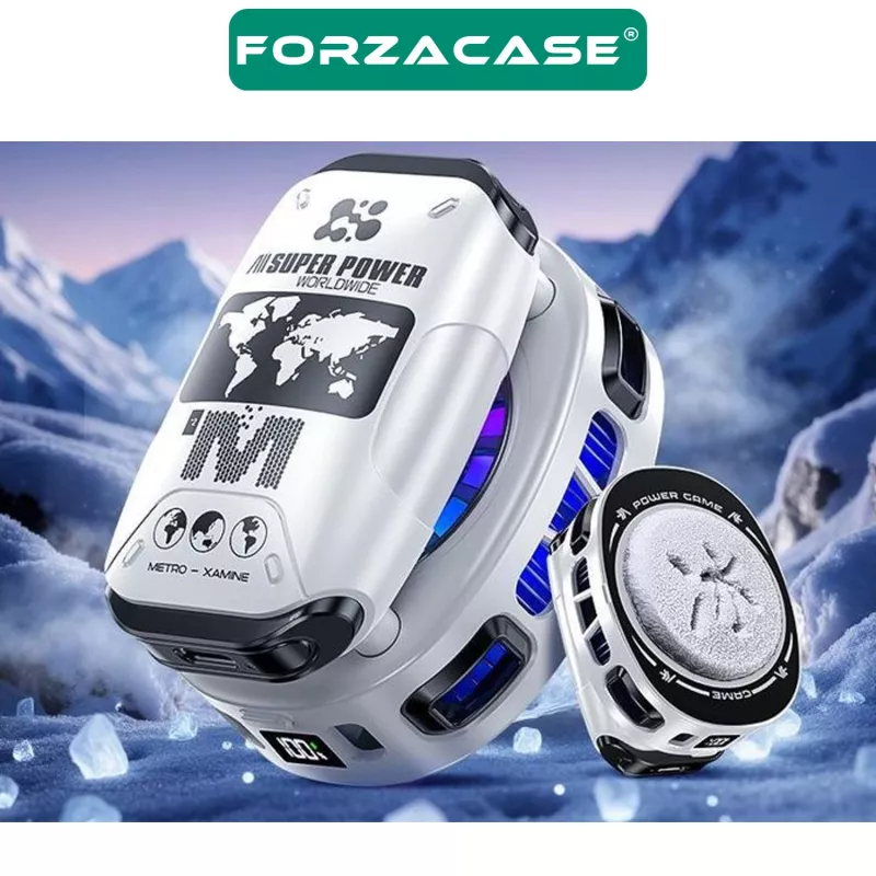 Forzacase Manyetik Kablosuz 2000 mAh Powerbankli Telefon Soğutucu Radyatör Isı Önleyici Fan - FC1223