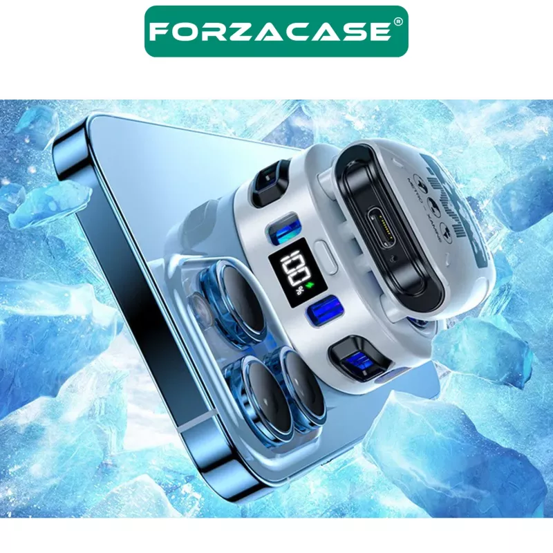 Forzacase Manyetik Kablosuz 2000 mAh Powerbankli Telefon Soğutucu Radyatör Isı Önleyici Fan - FC1223
